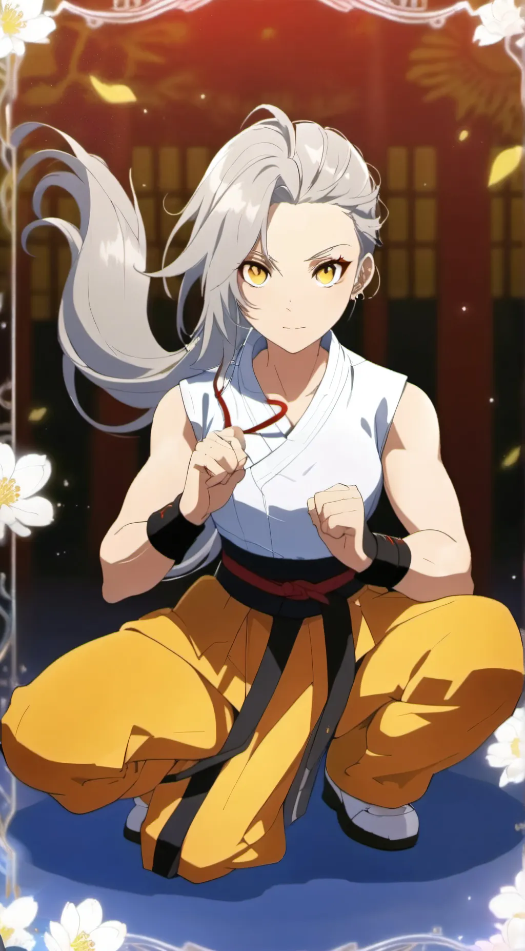 ai character: sensi silver background