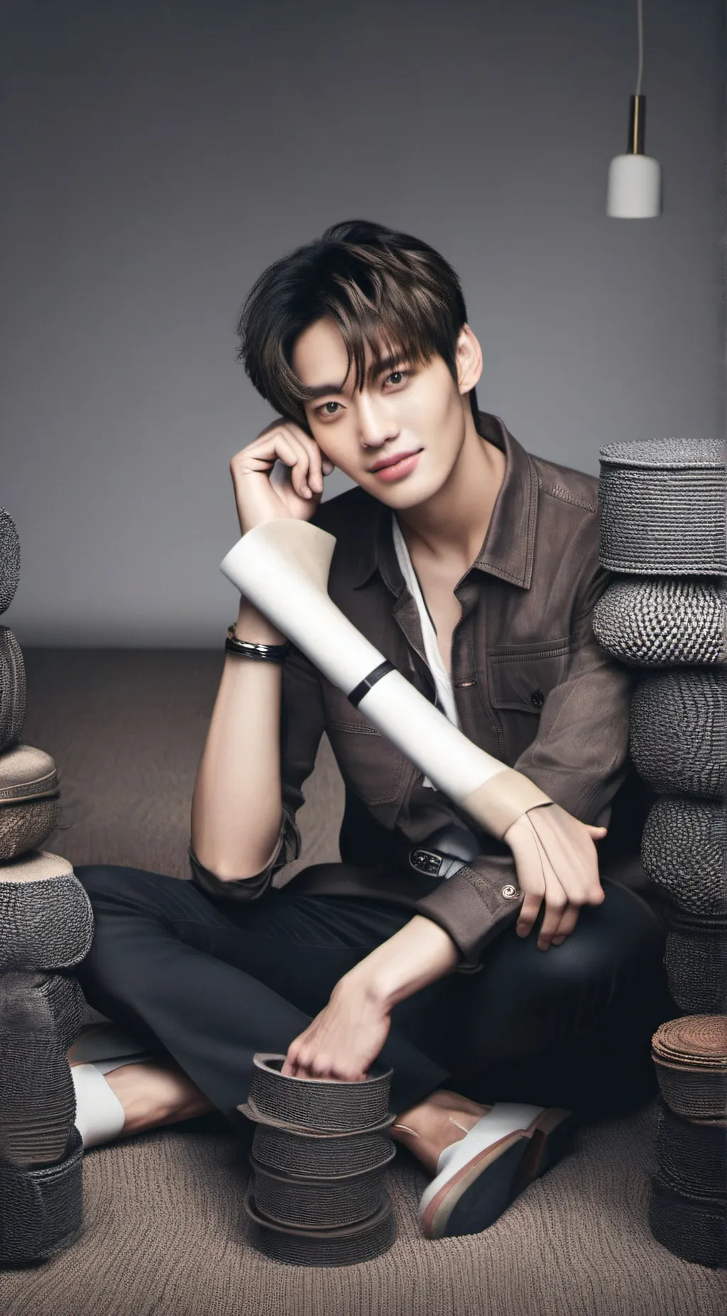 ai character: enhypen hyung line background