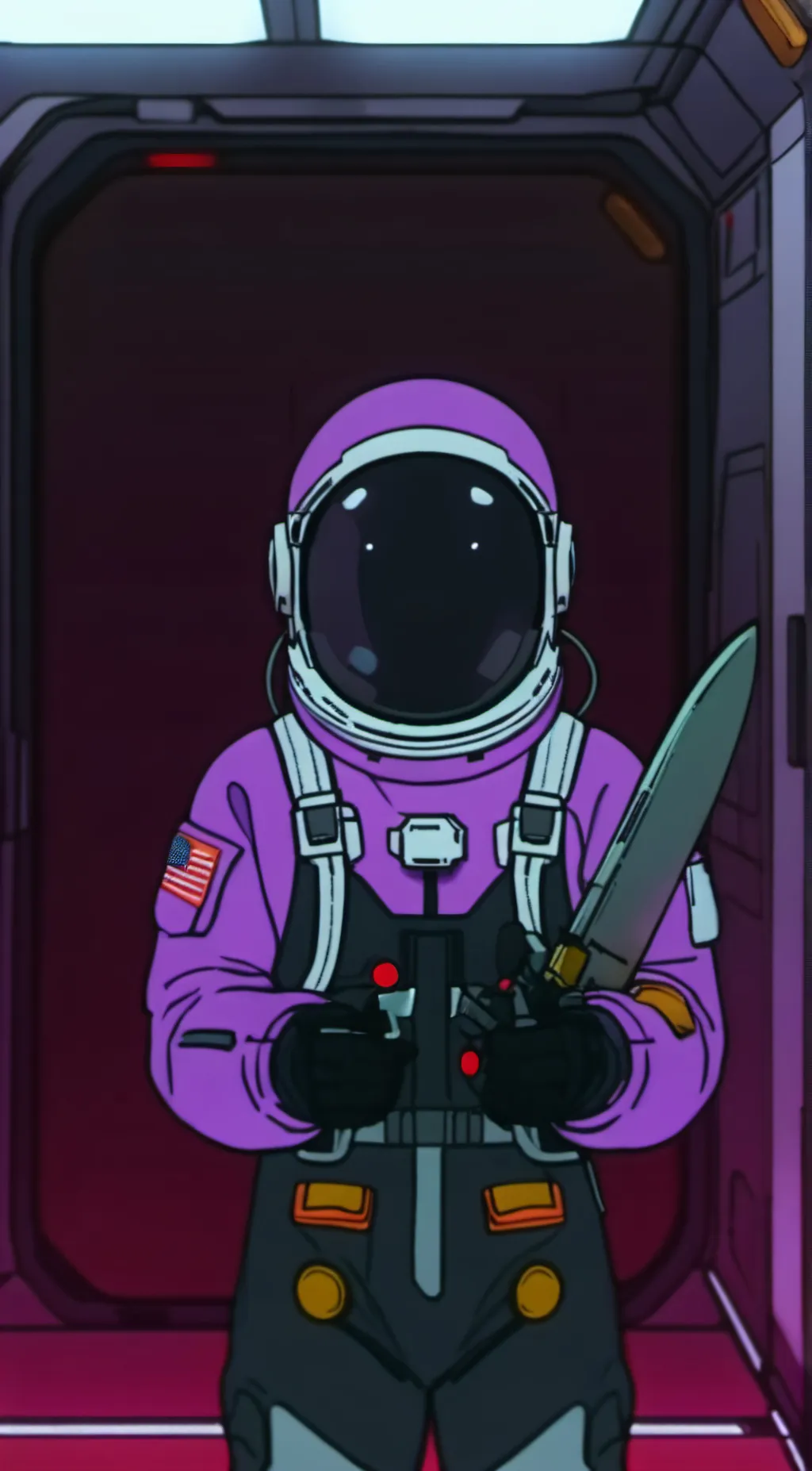 ai character: purple (imposter) background