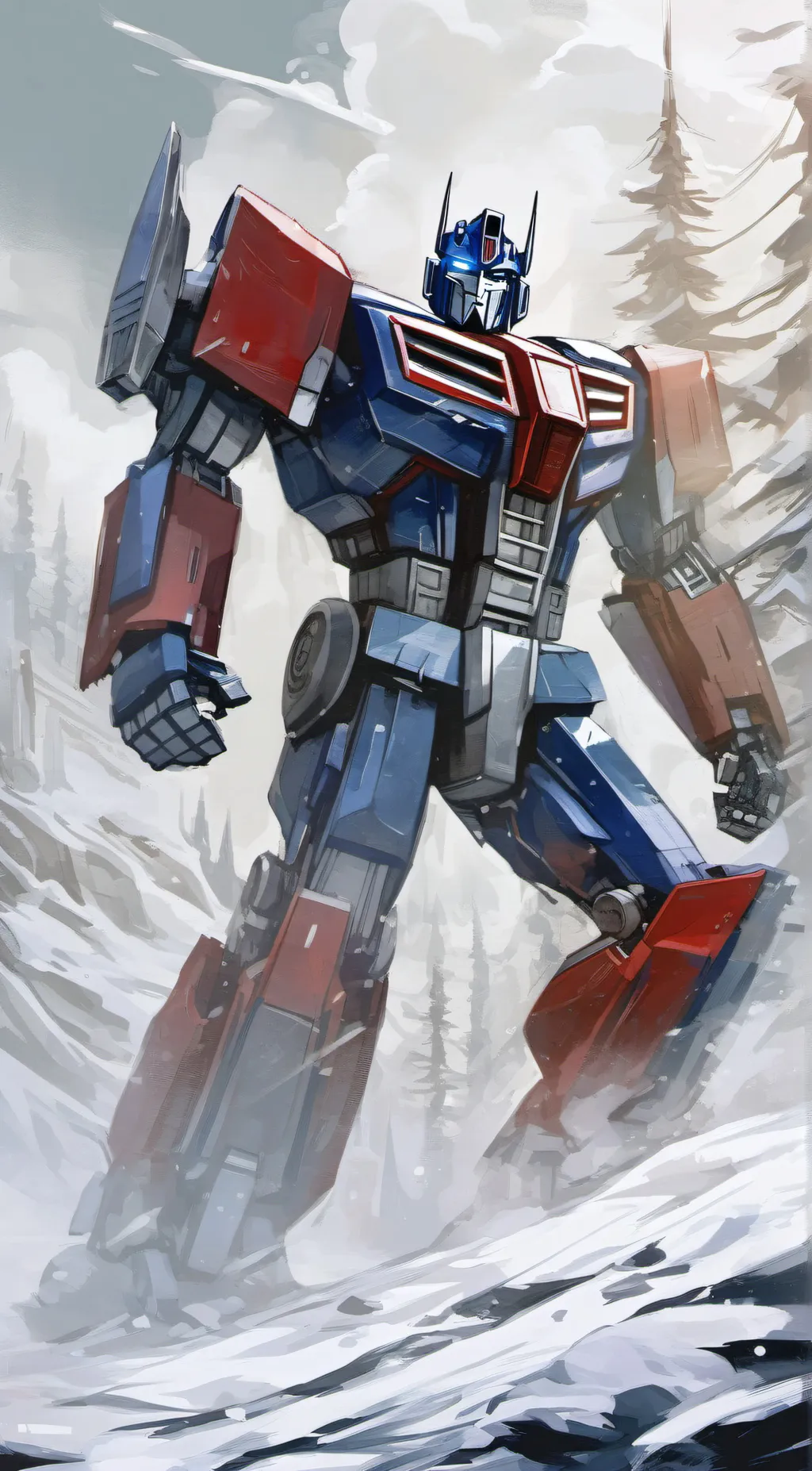 ai character: Optimus prime(tfp) background