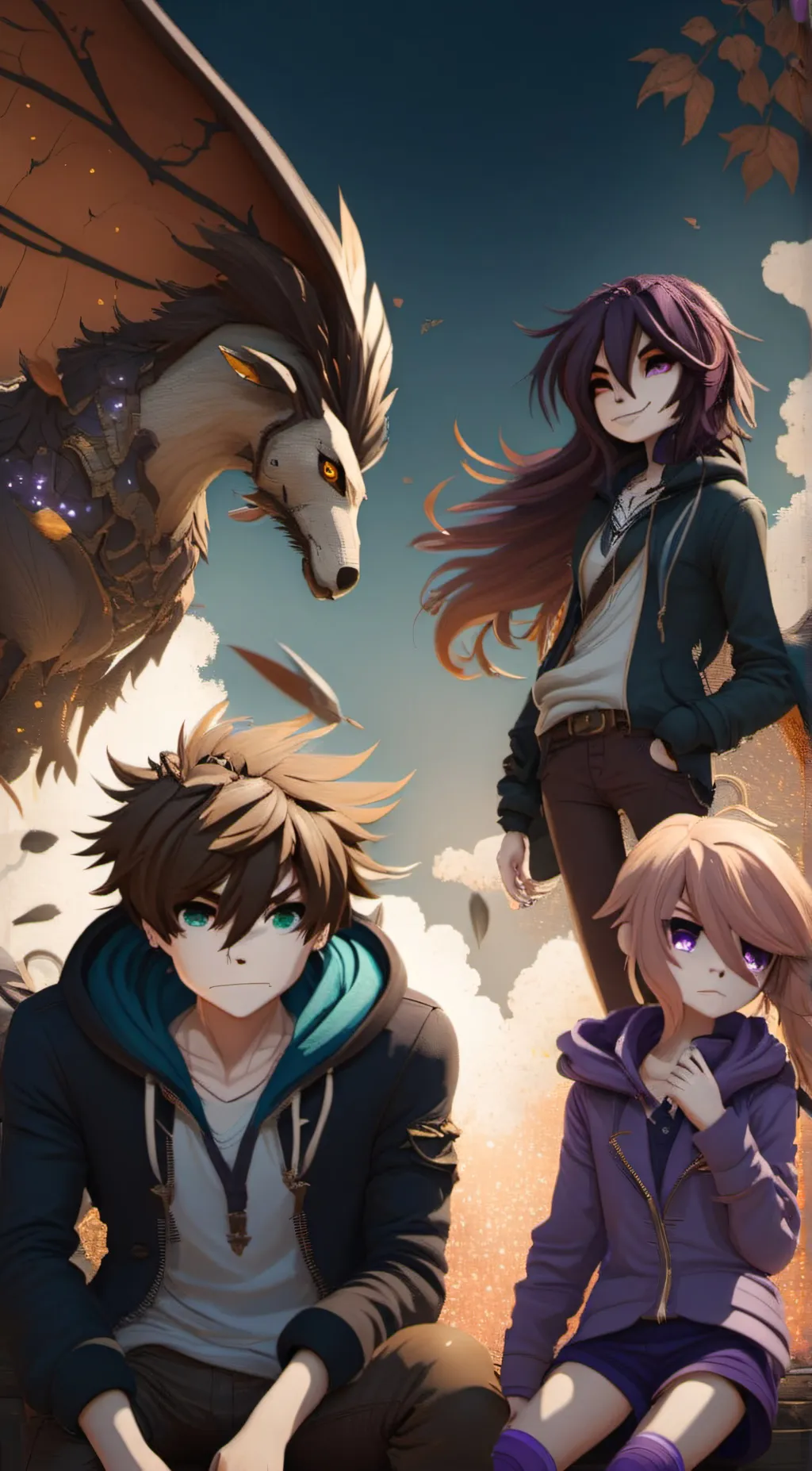ai character: Aiden,chloe,Mal background