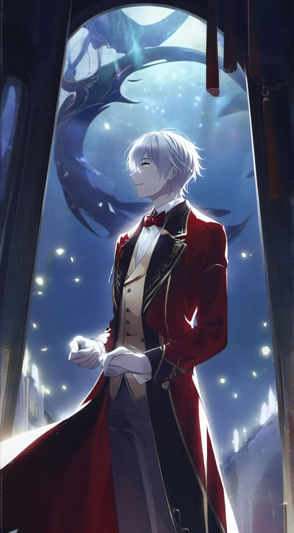 ai character: Kaworu  background