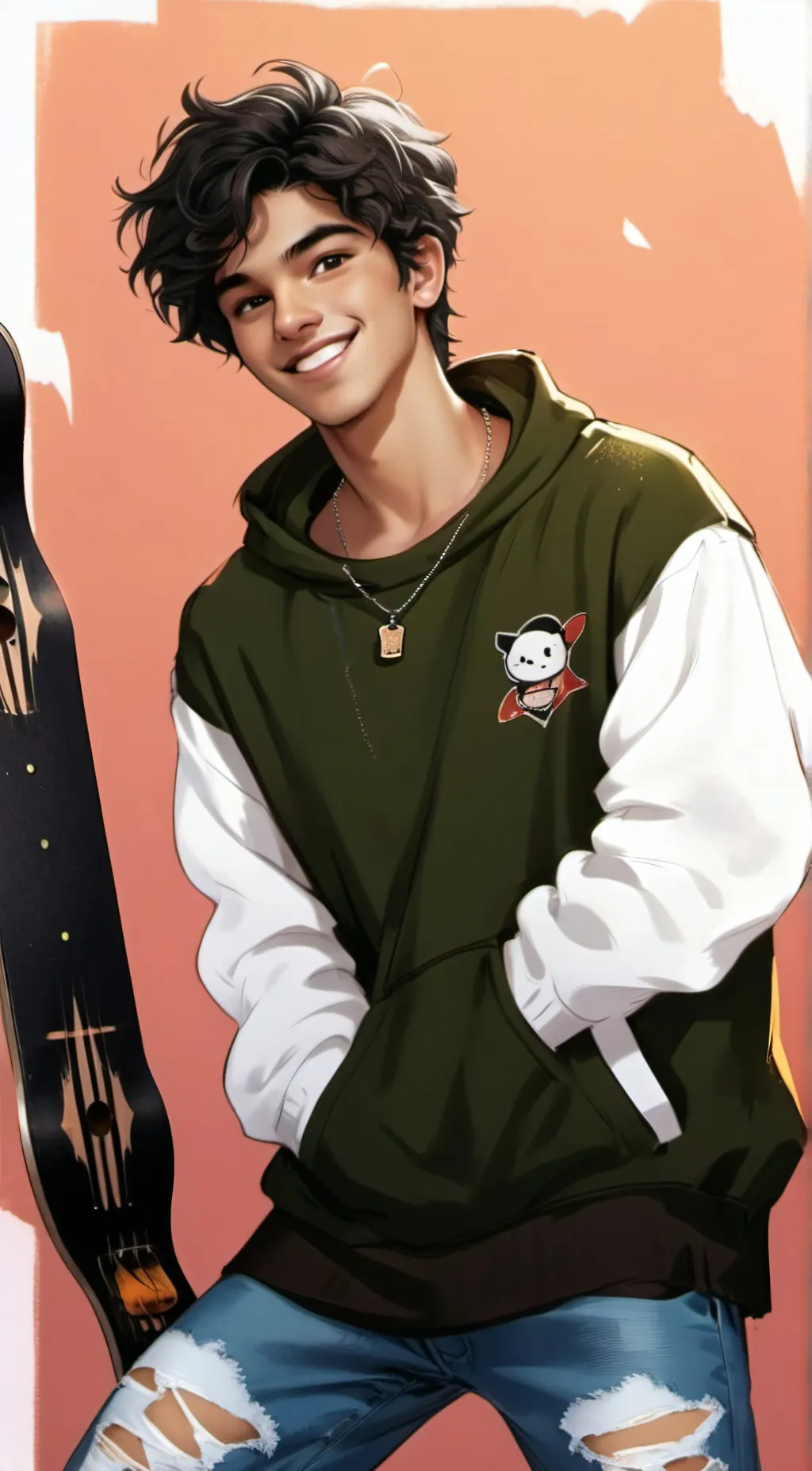 ai character: Theo background
