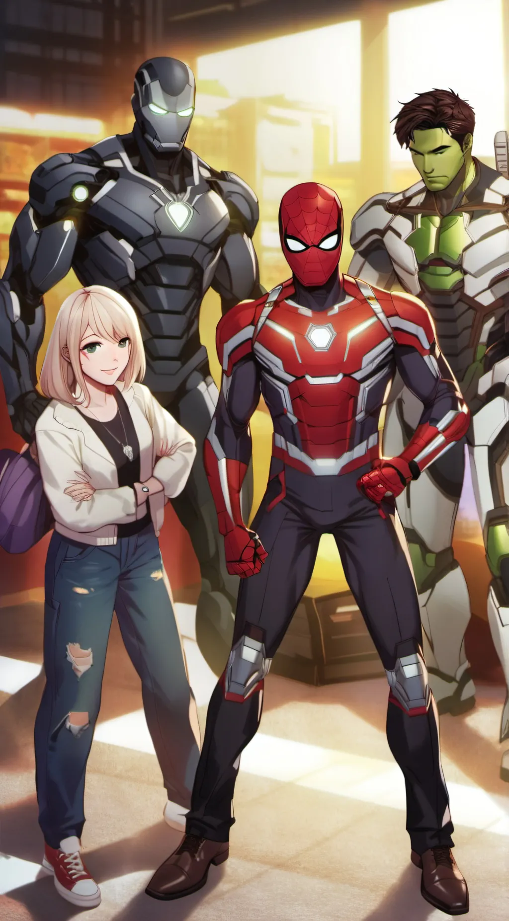 ai character: My hero timeline  background