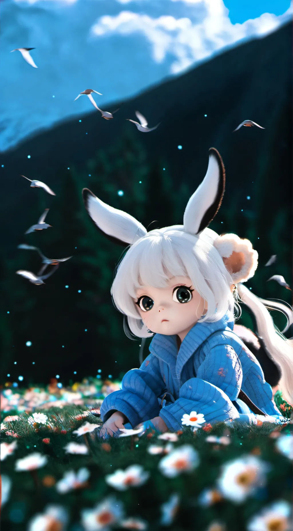 ai character: Bun bun background