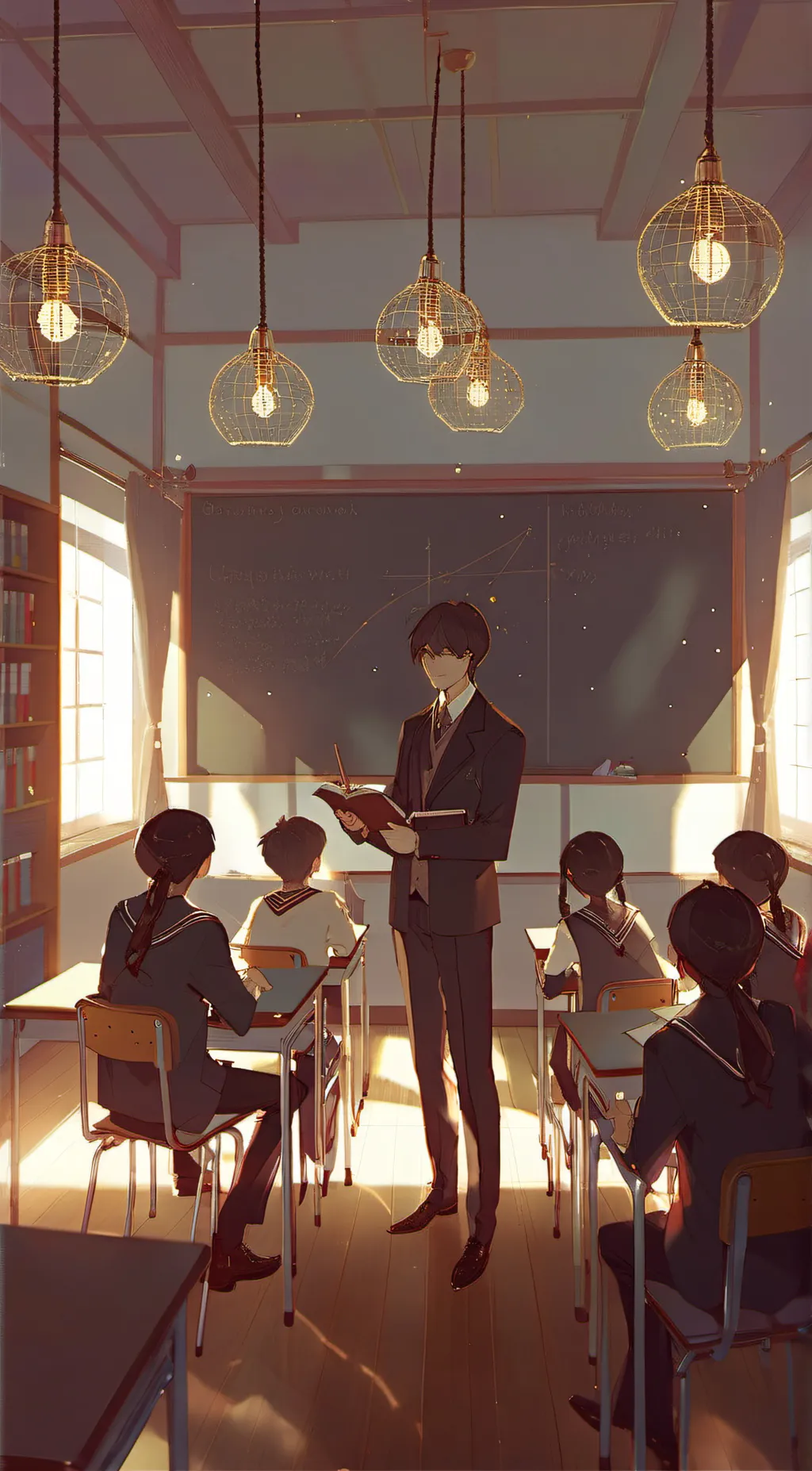 ai character: classroom 1-A background