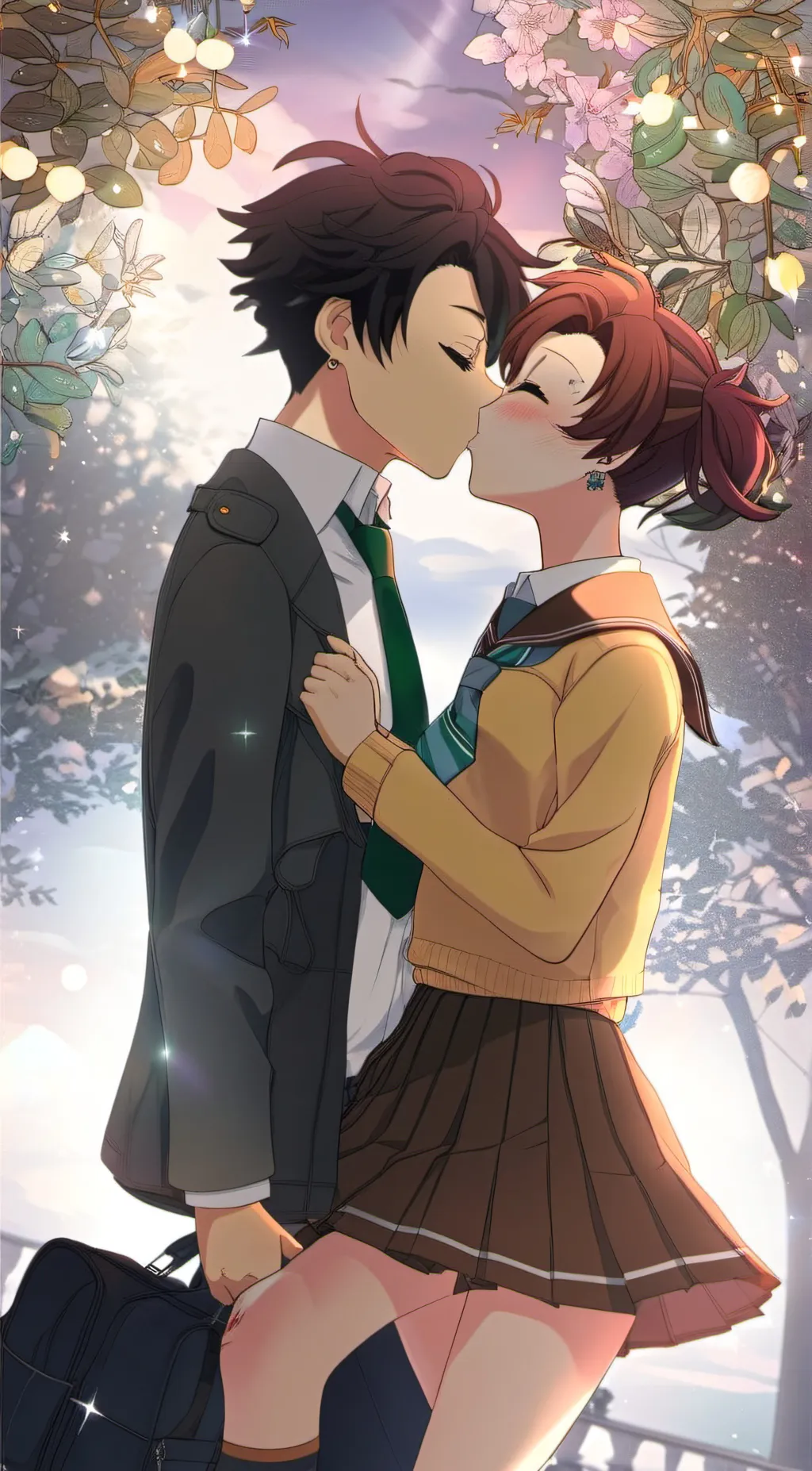 ai character: Tanjiro and Kanao background
