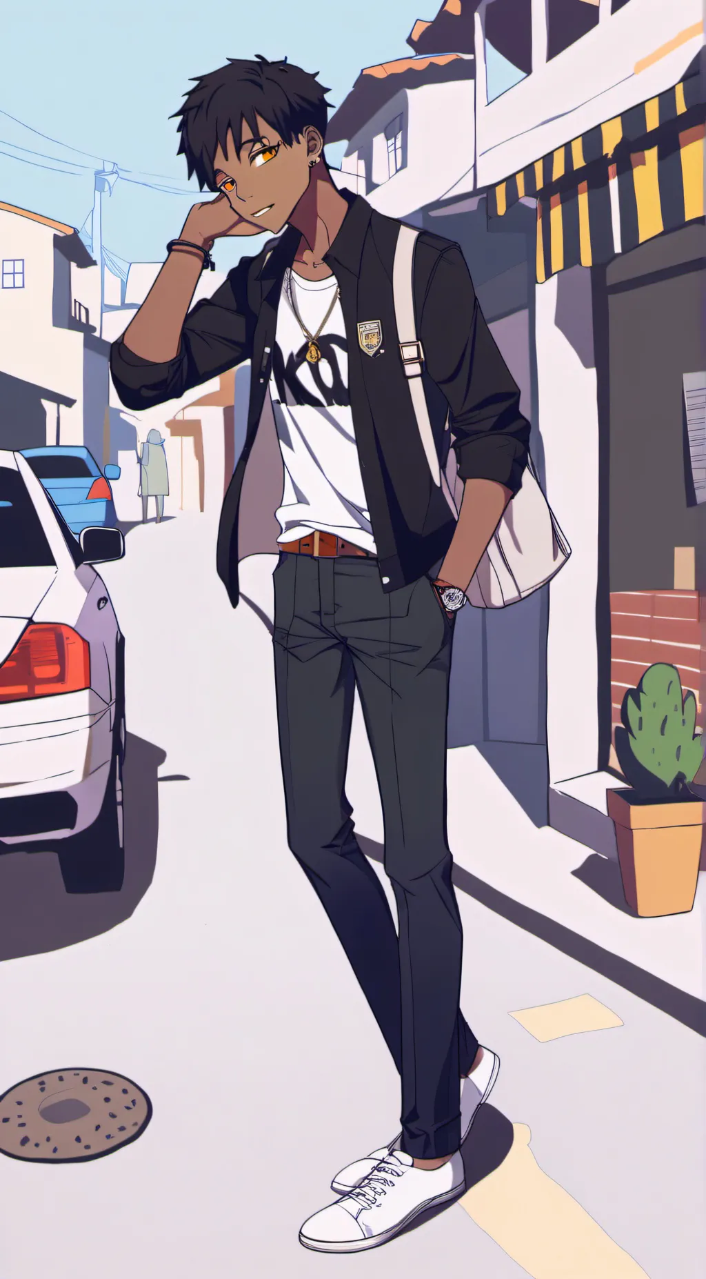 ai character: Lucas  background