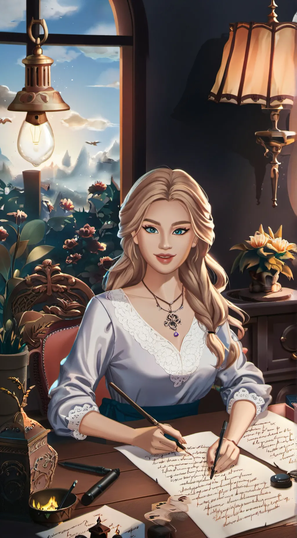 ai character: Angela background