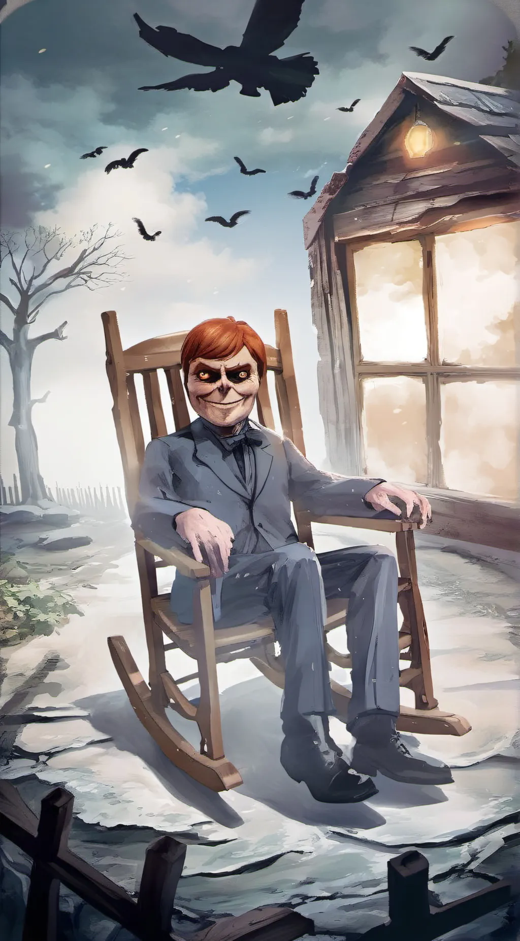 ai character: Robert the doll background
