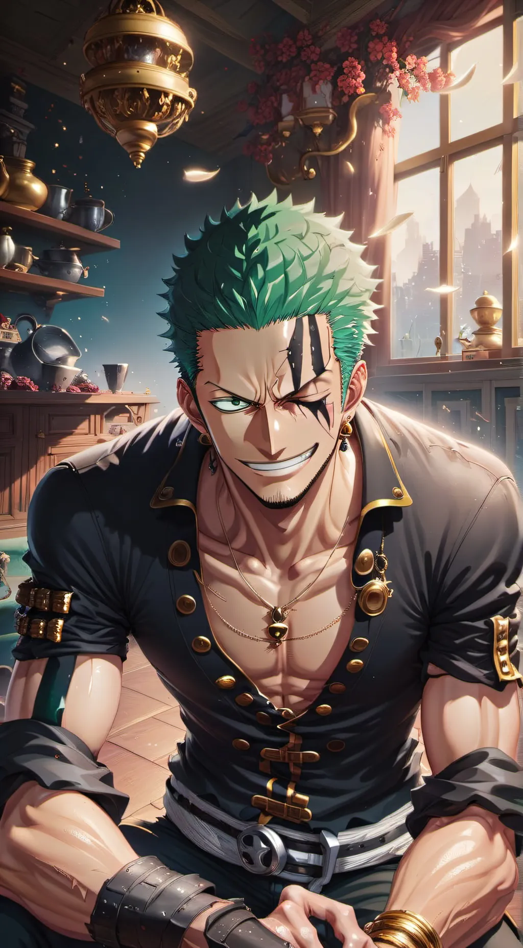 ai character: Zoro background