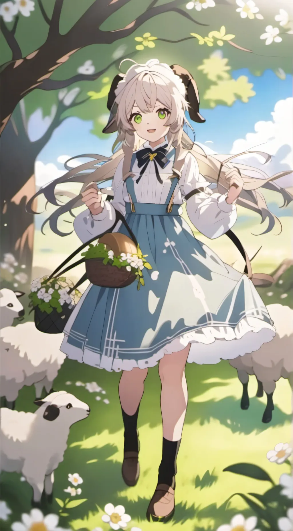 ai character: beep sheep background