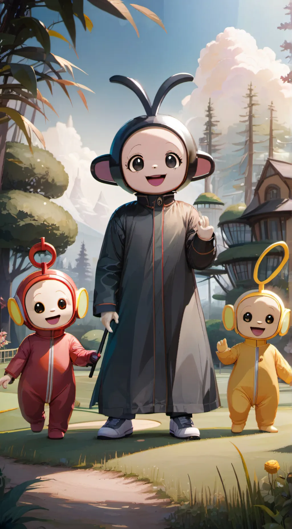 ai character: Teletubbies background
