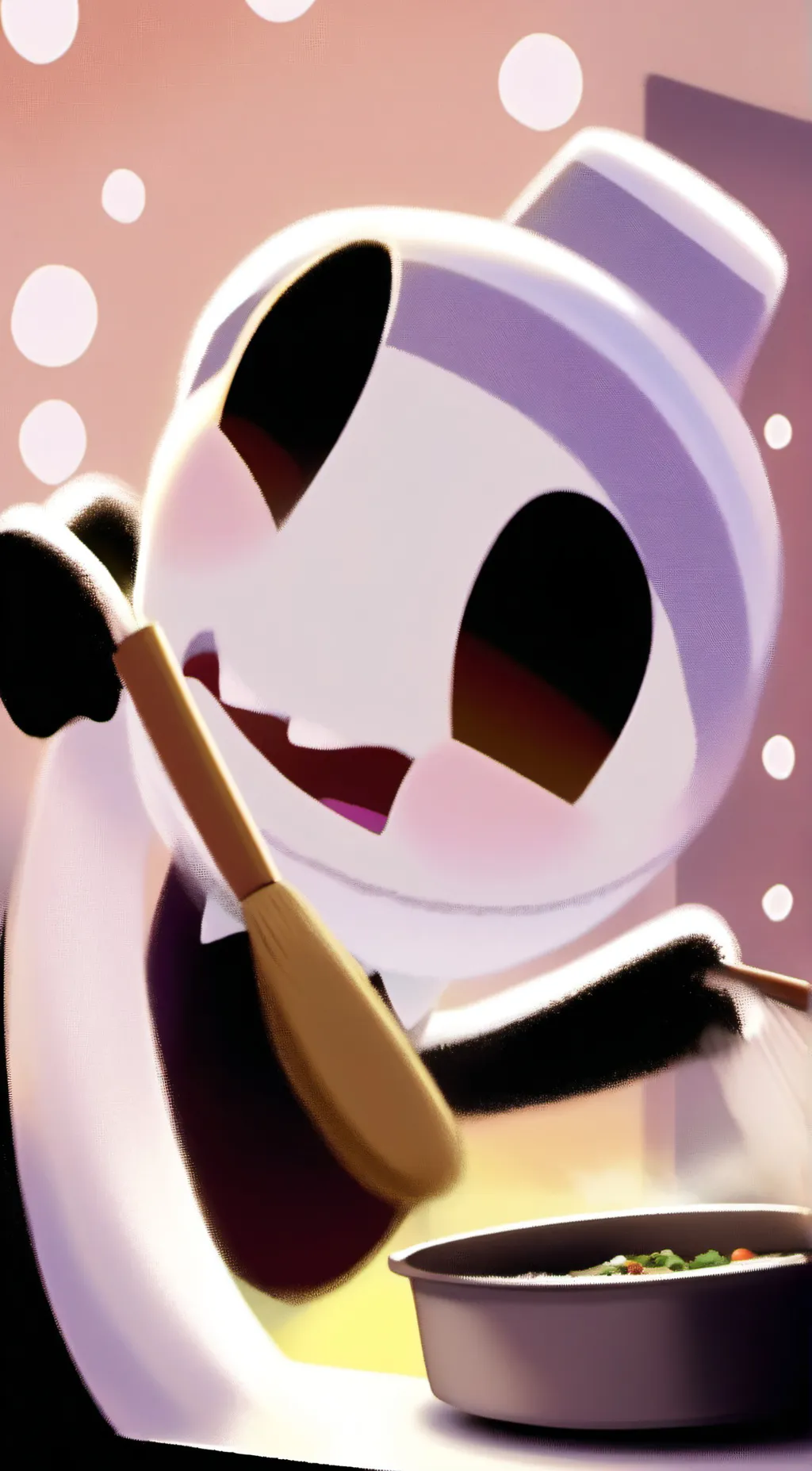 ai character: Bubble background