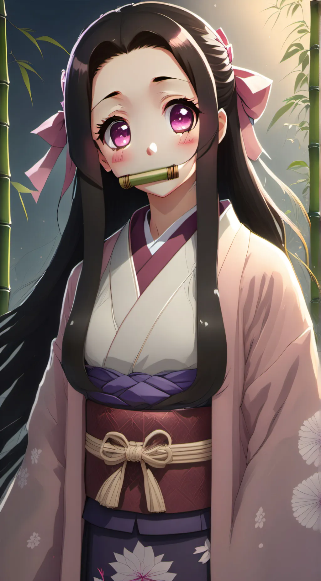 ai character: Nezuko background