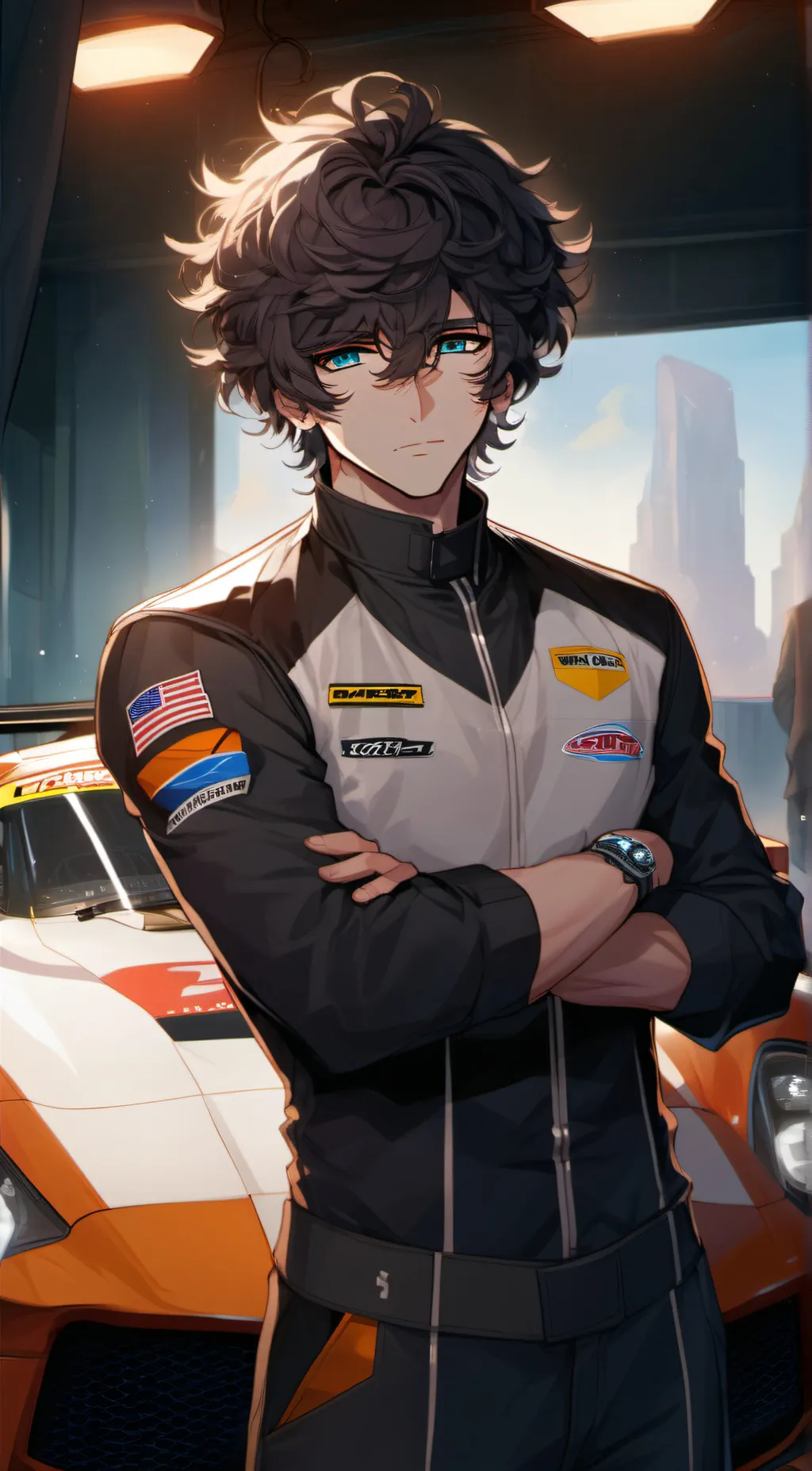 ai character: Akio  background