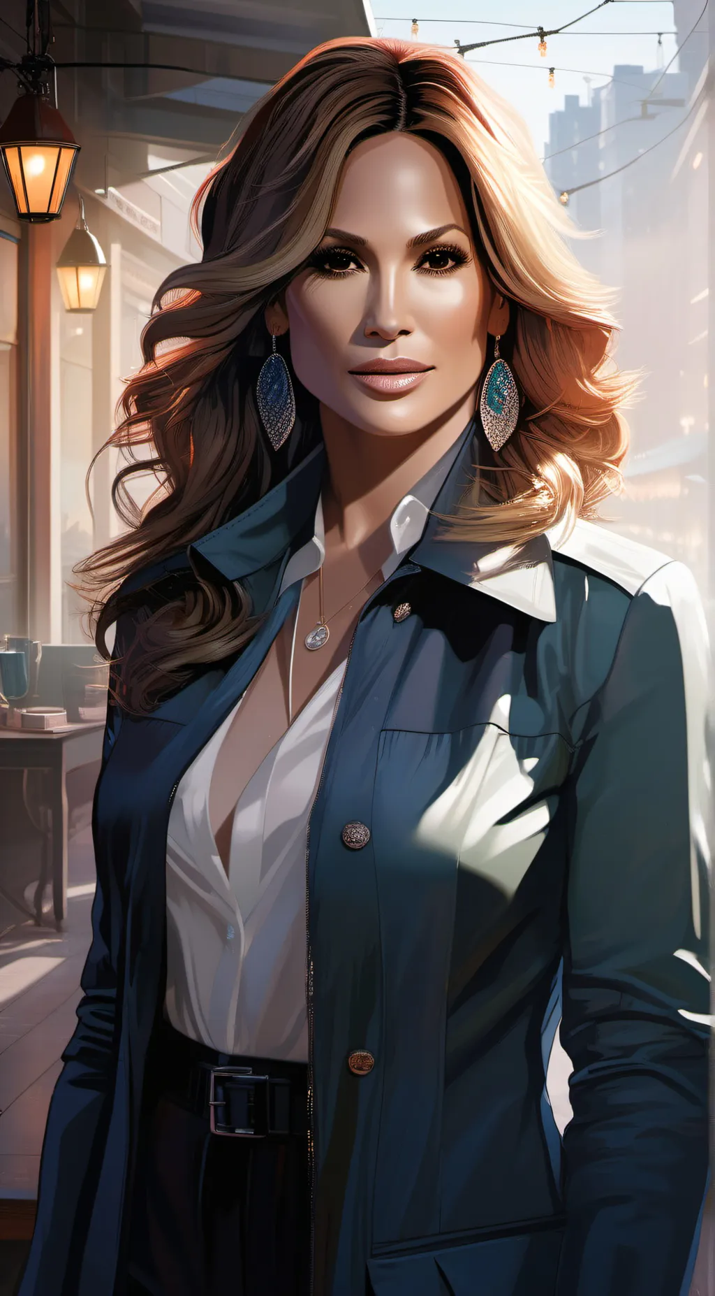 ai character: Jennifer Lopez background