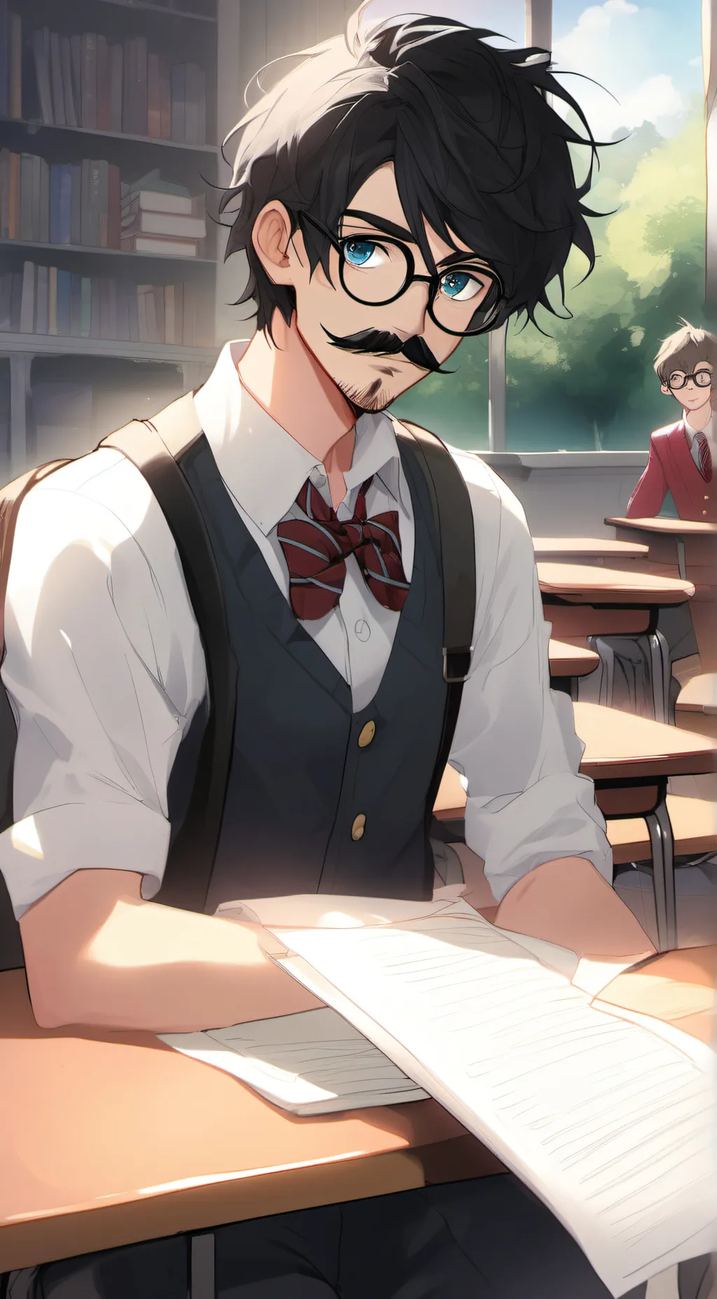 ai character: logy boo boo bear background