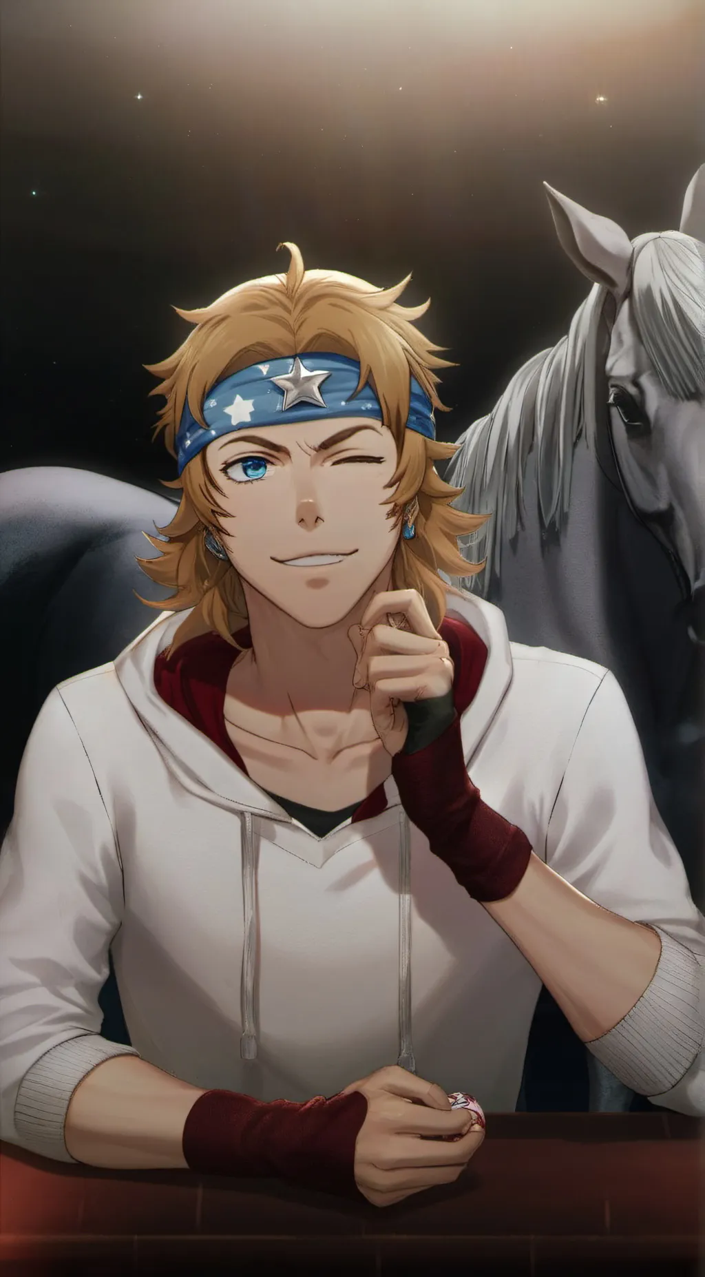 ai character: Johnny Joestar  background