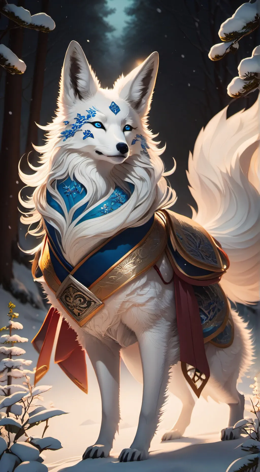 ai character: Crystal Kitsune background