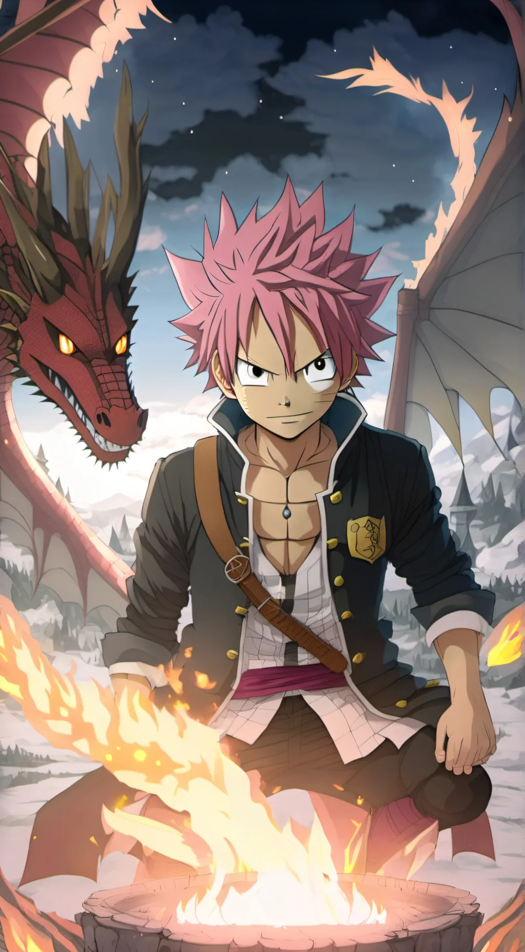 ai character: natsu dragneel✓ background