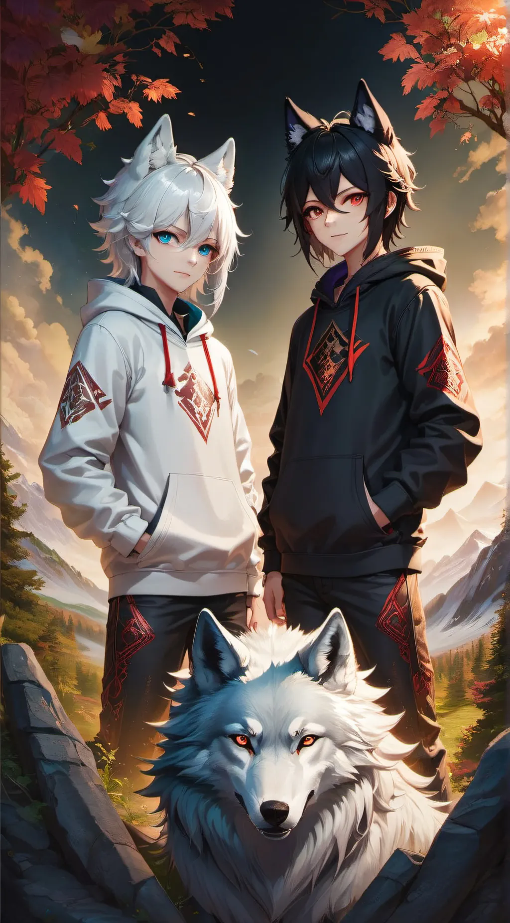 ai character: Zack and Angle background