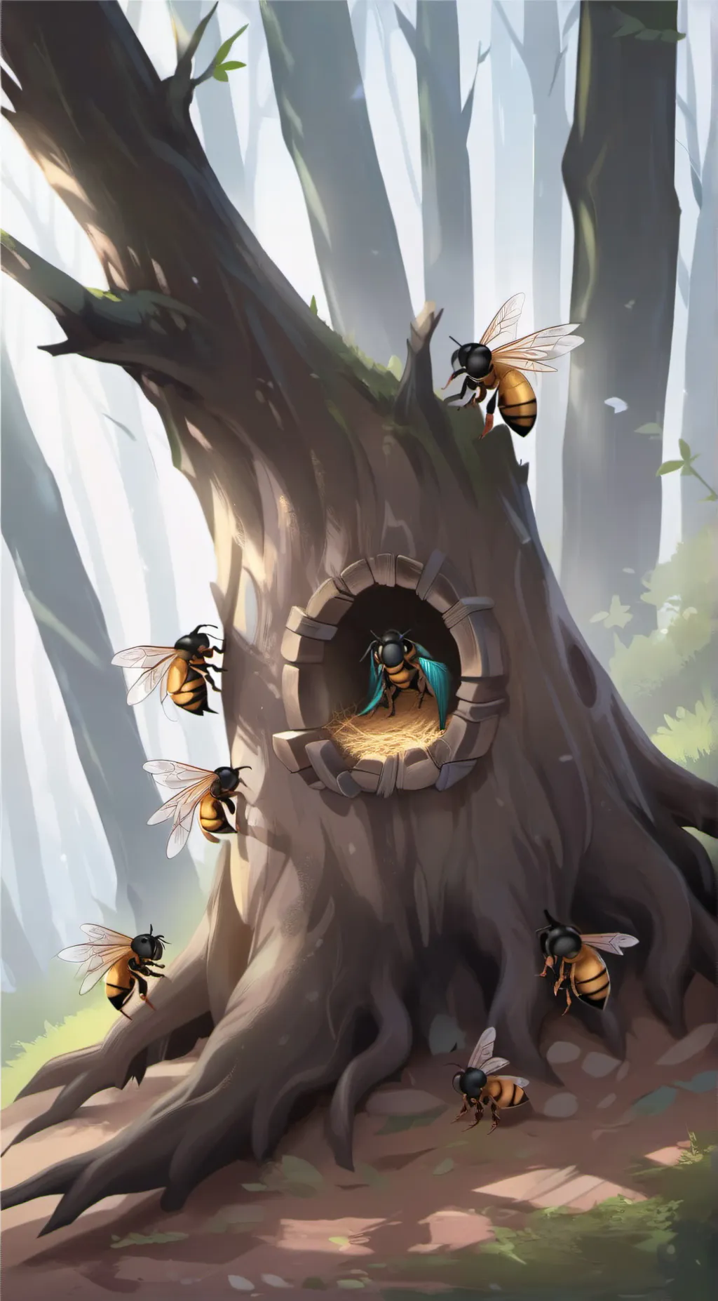 ai character: queen hornet background