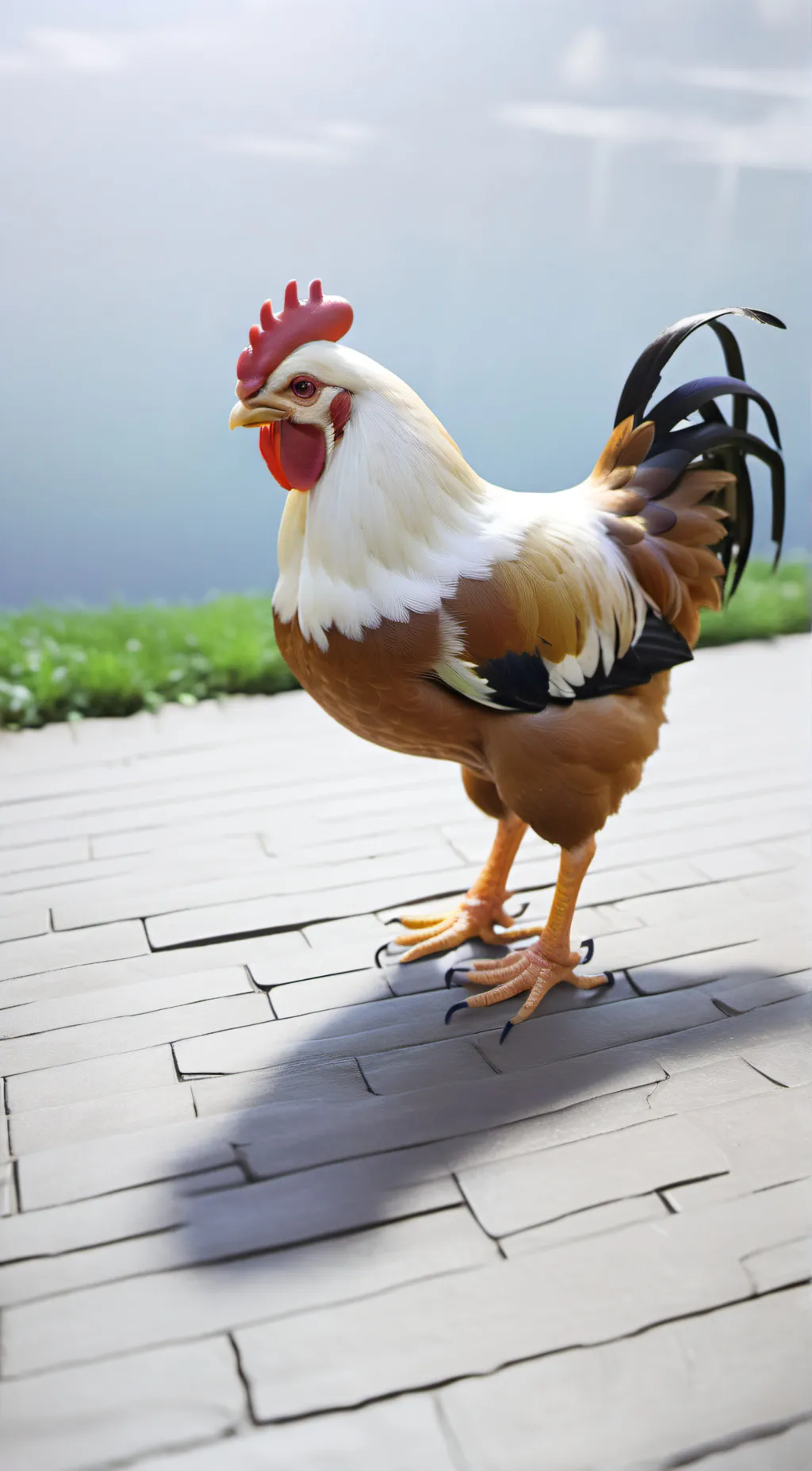 ai character: Cute chicken  background