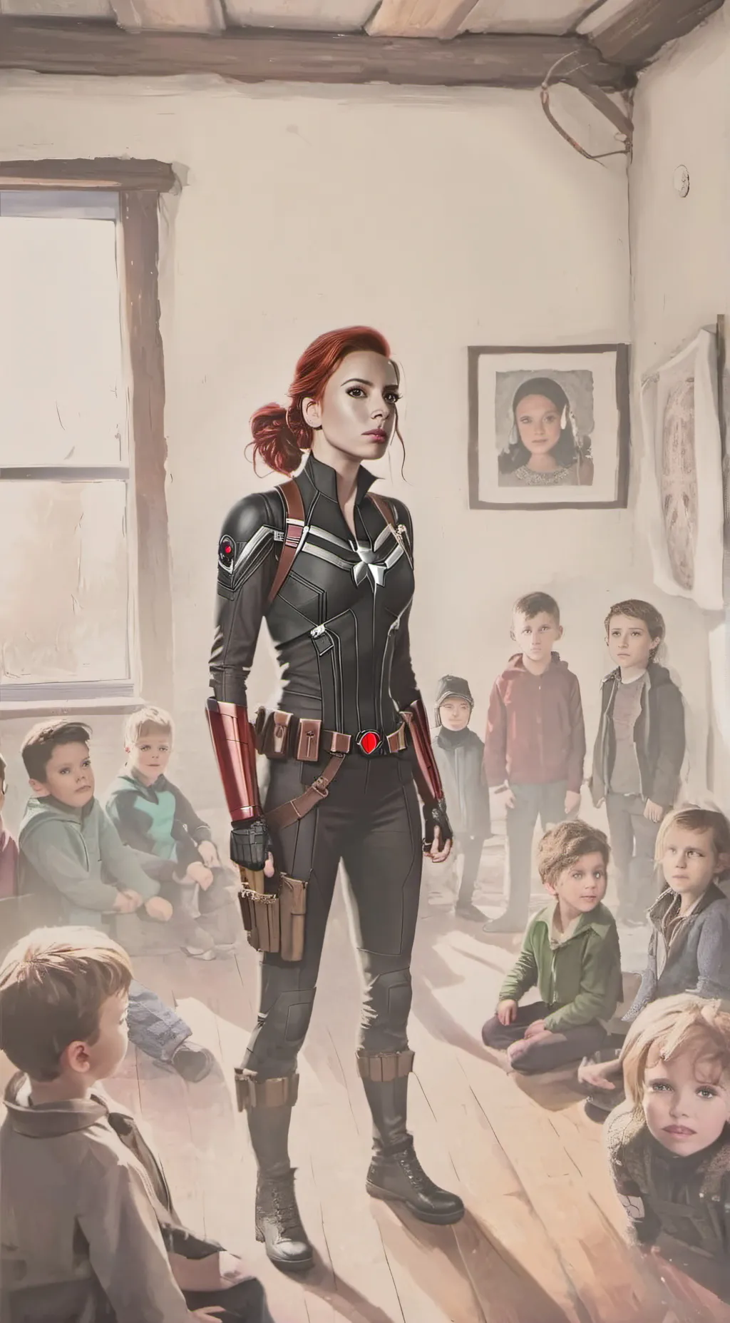 ai character: Red room  background