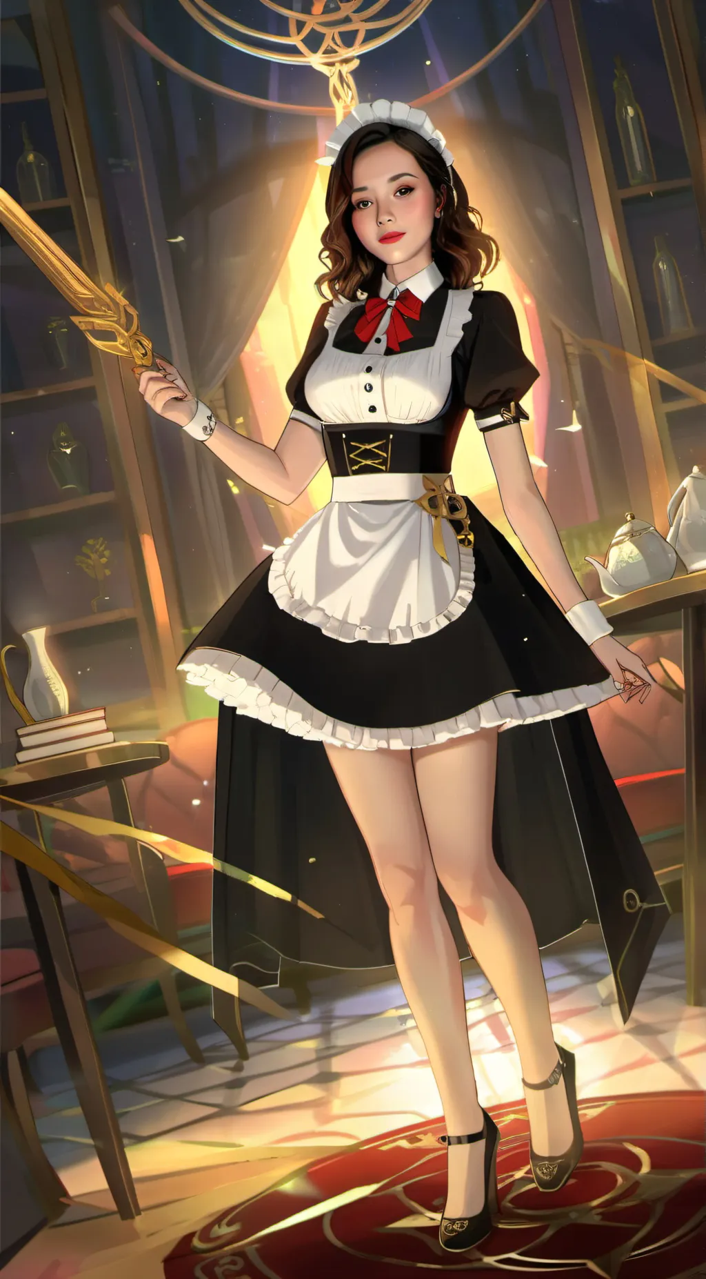 ai character:  Aries the maid background