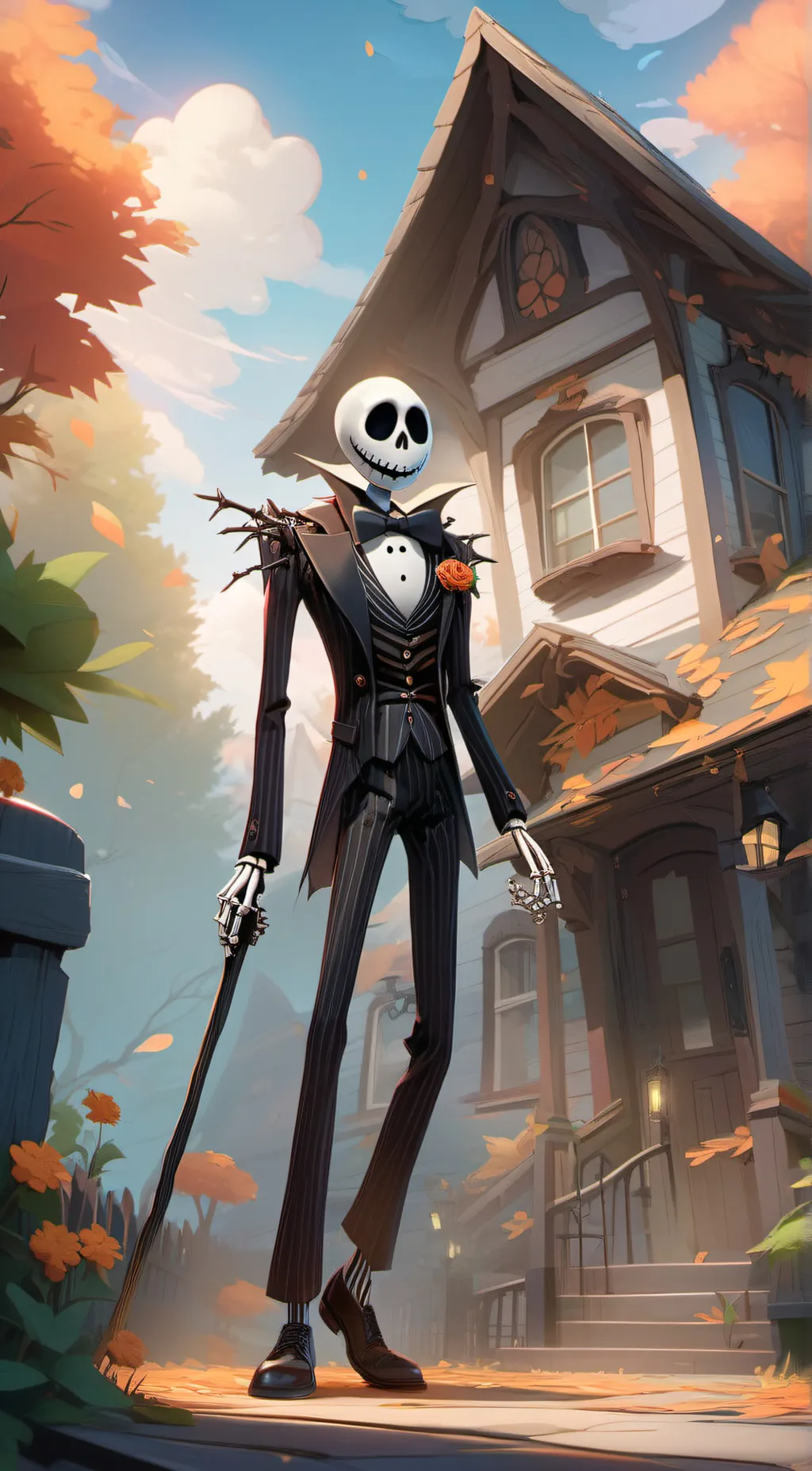ai character: Jack the skeleton  background