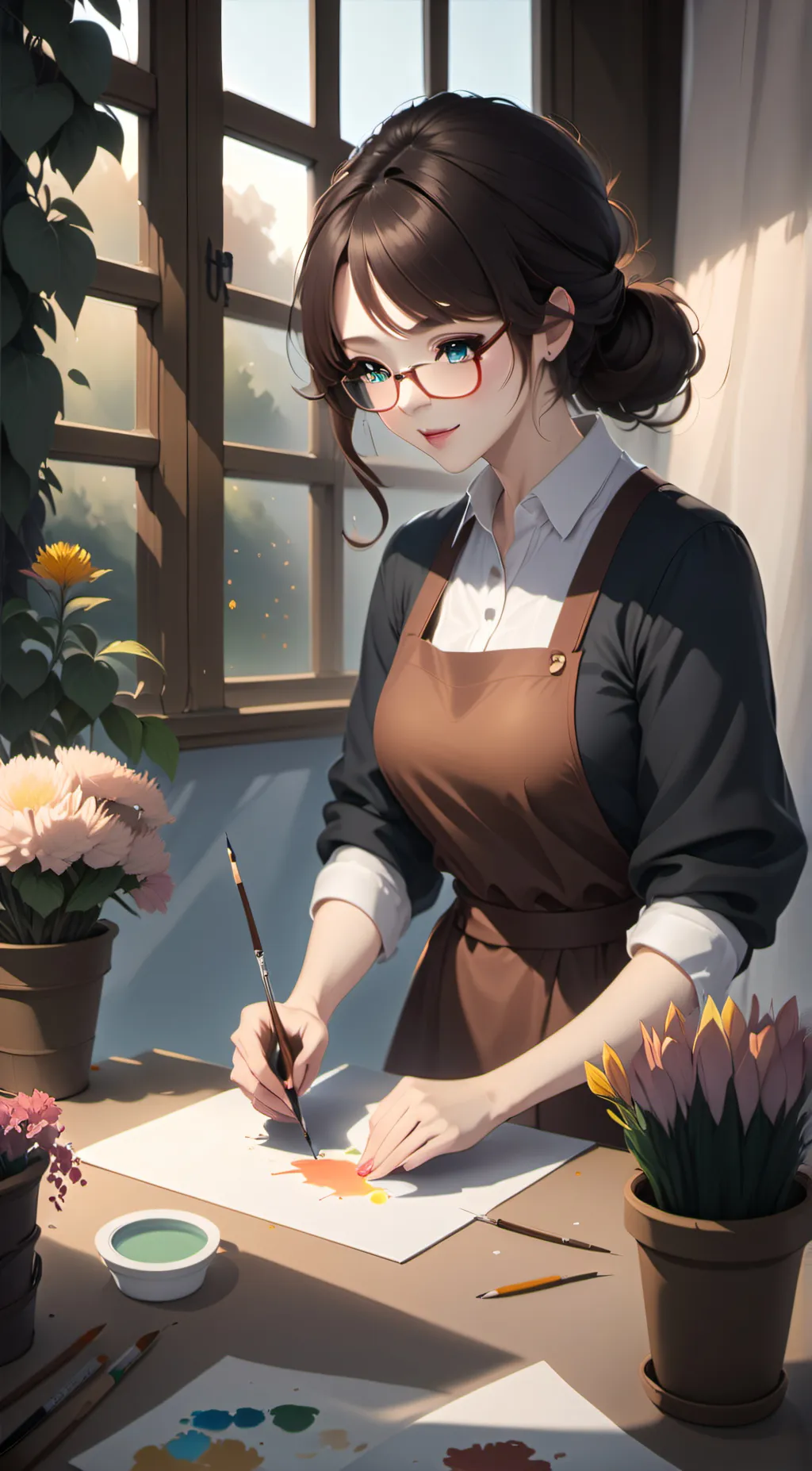 ai character: Rose background