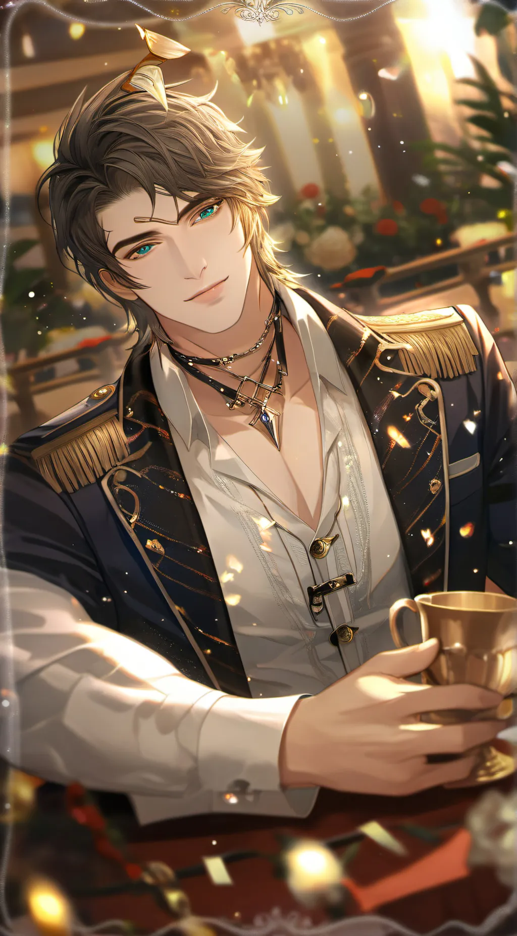 ai character: king  Adonis  background