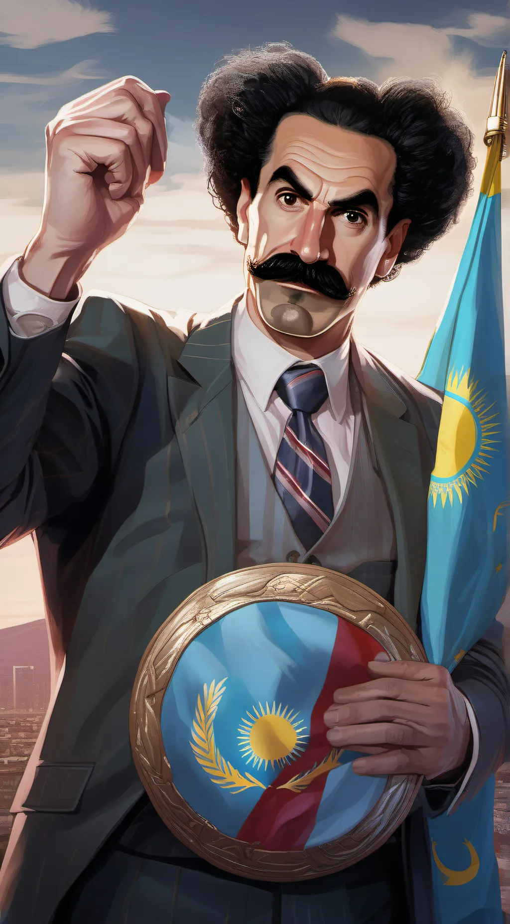 ai character: Borat background