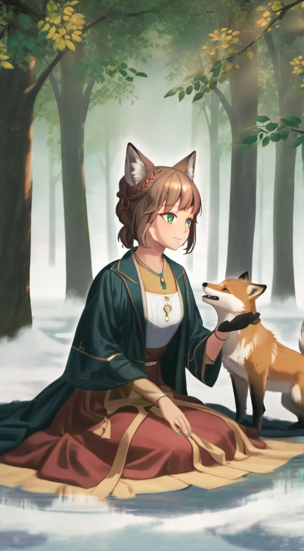 ai character: Foxinie  background