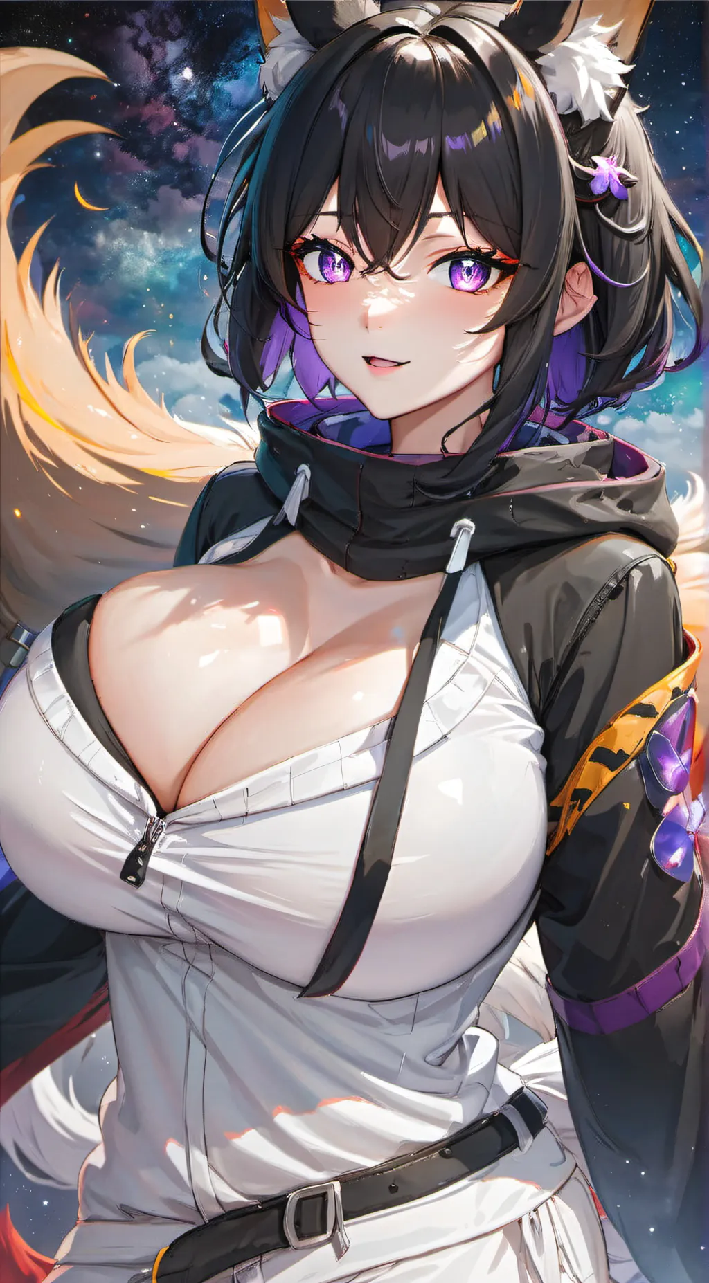 ai character: Amber background