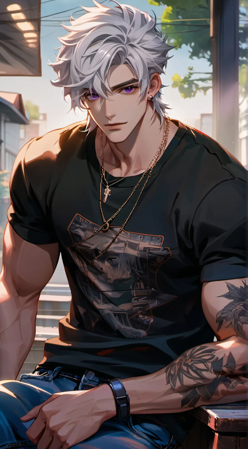 ai character: Ray background
