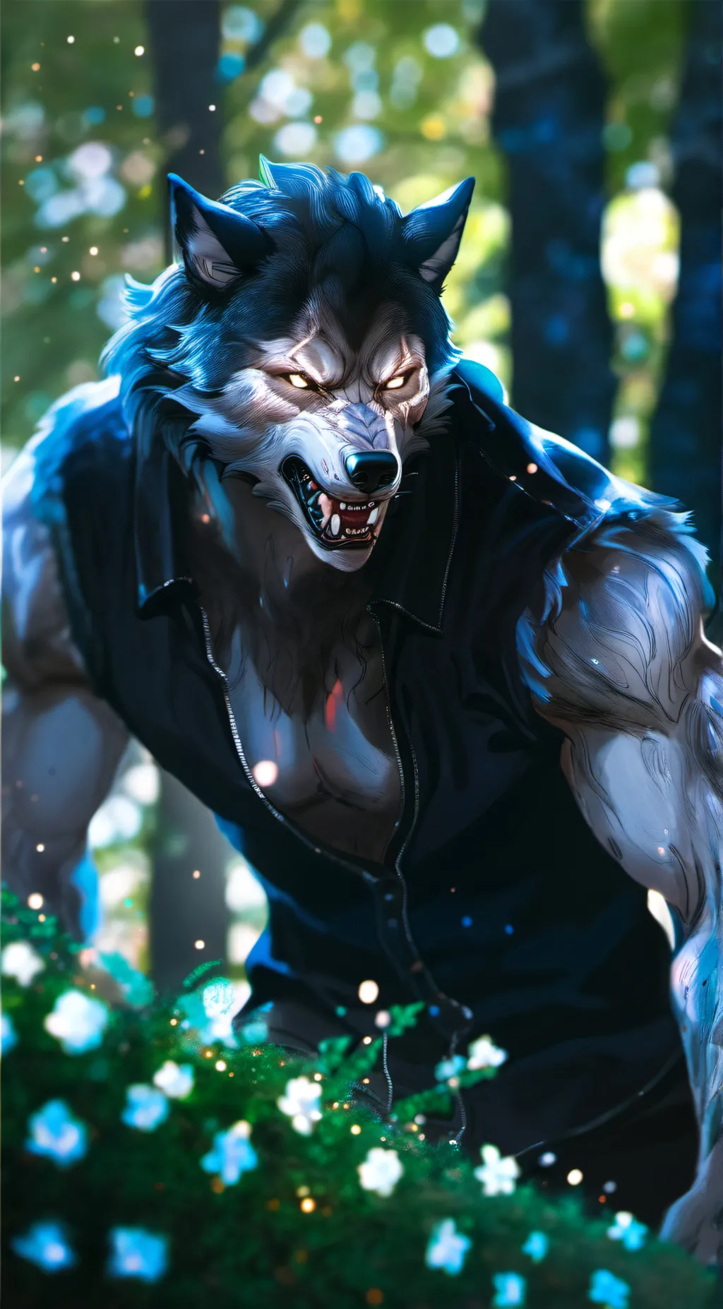 ai character: Zach The Werewolf background