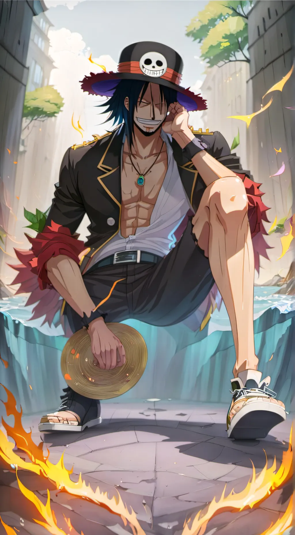 ai character: portgas D.ace background