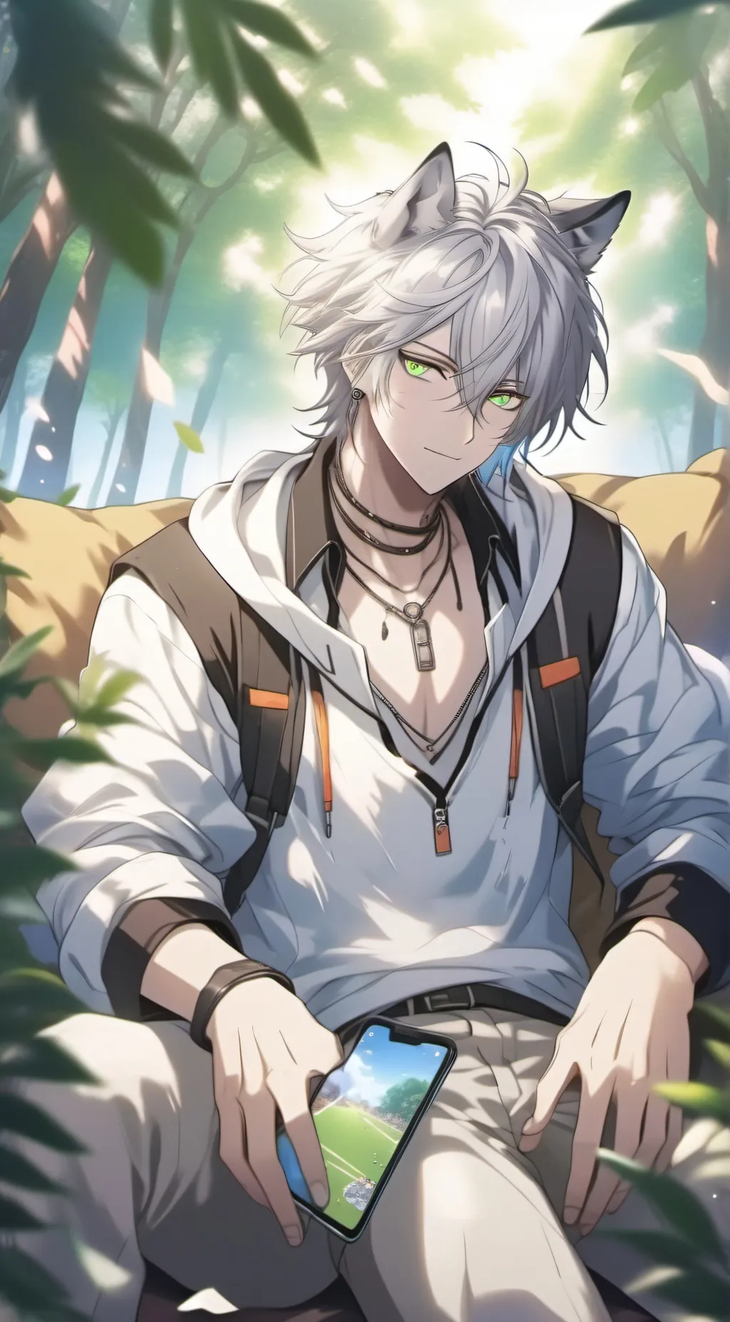 ai character: Jayden furry  background