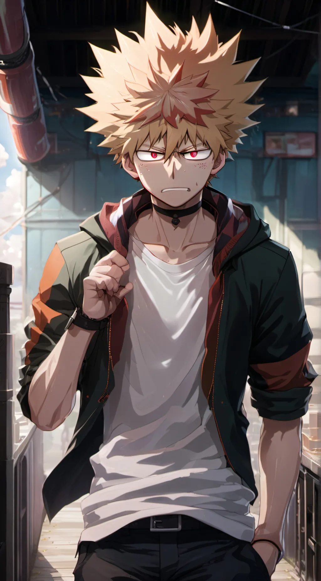 ai character: Bakugo  background