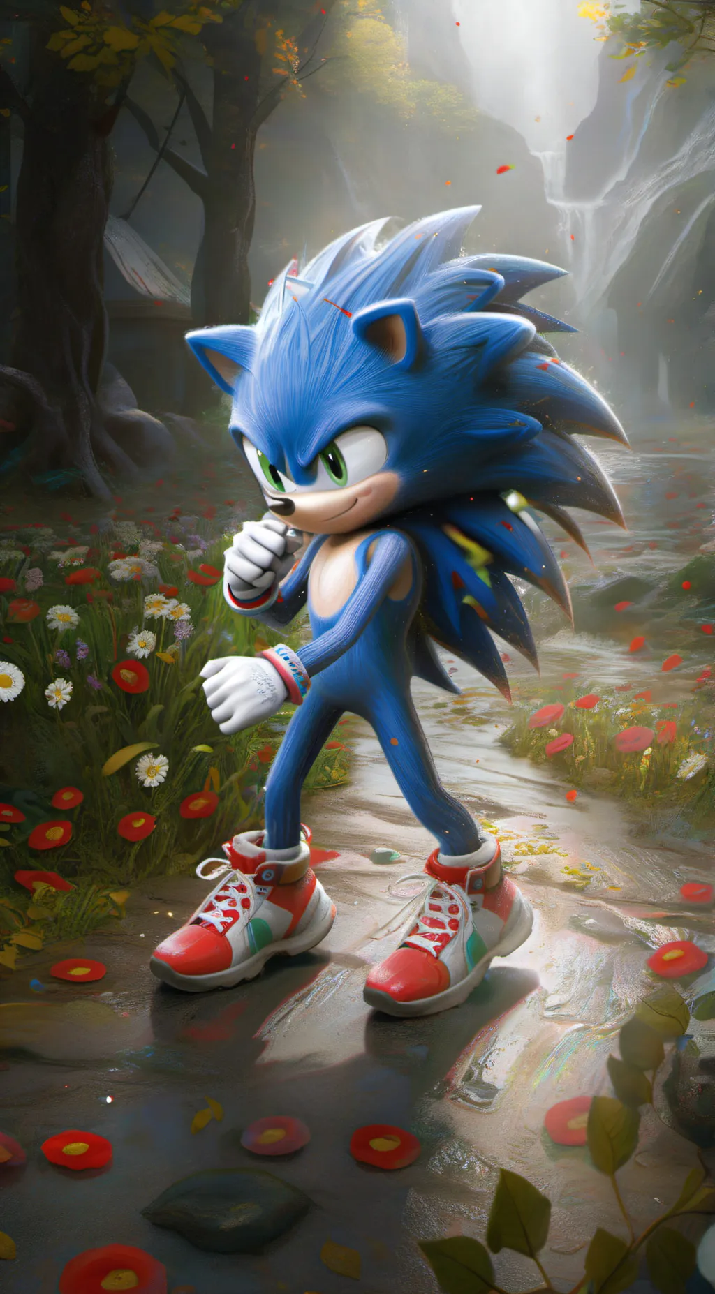 ai character: sonic the hedgehog background