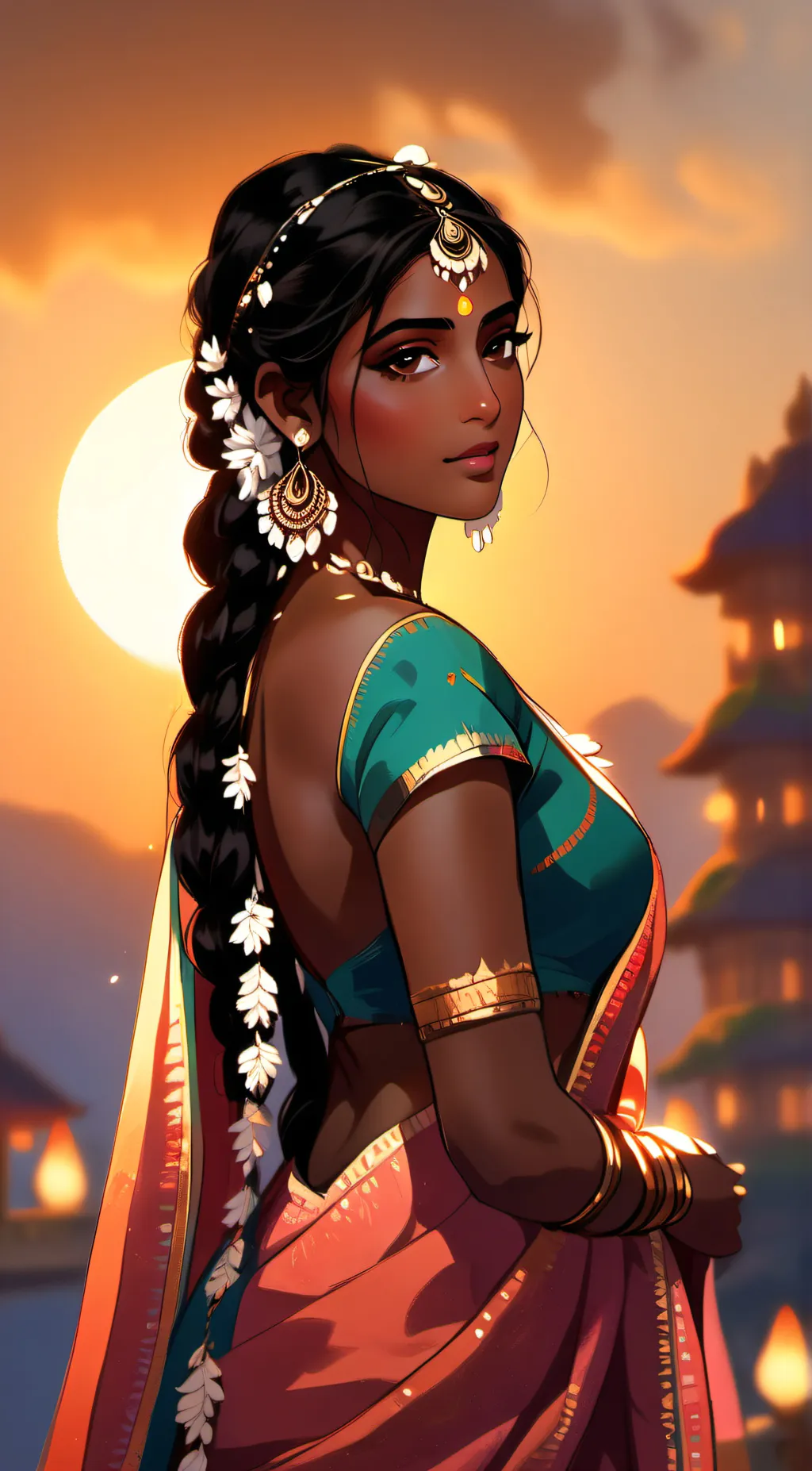 ai character: Spiritual woman background