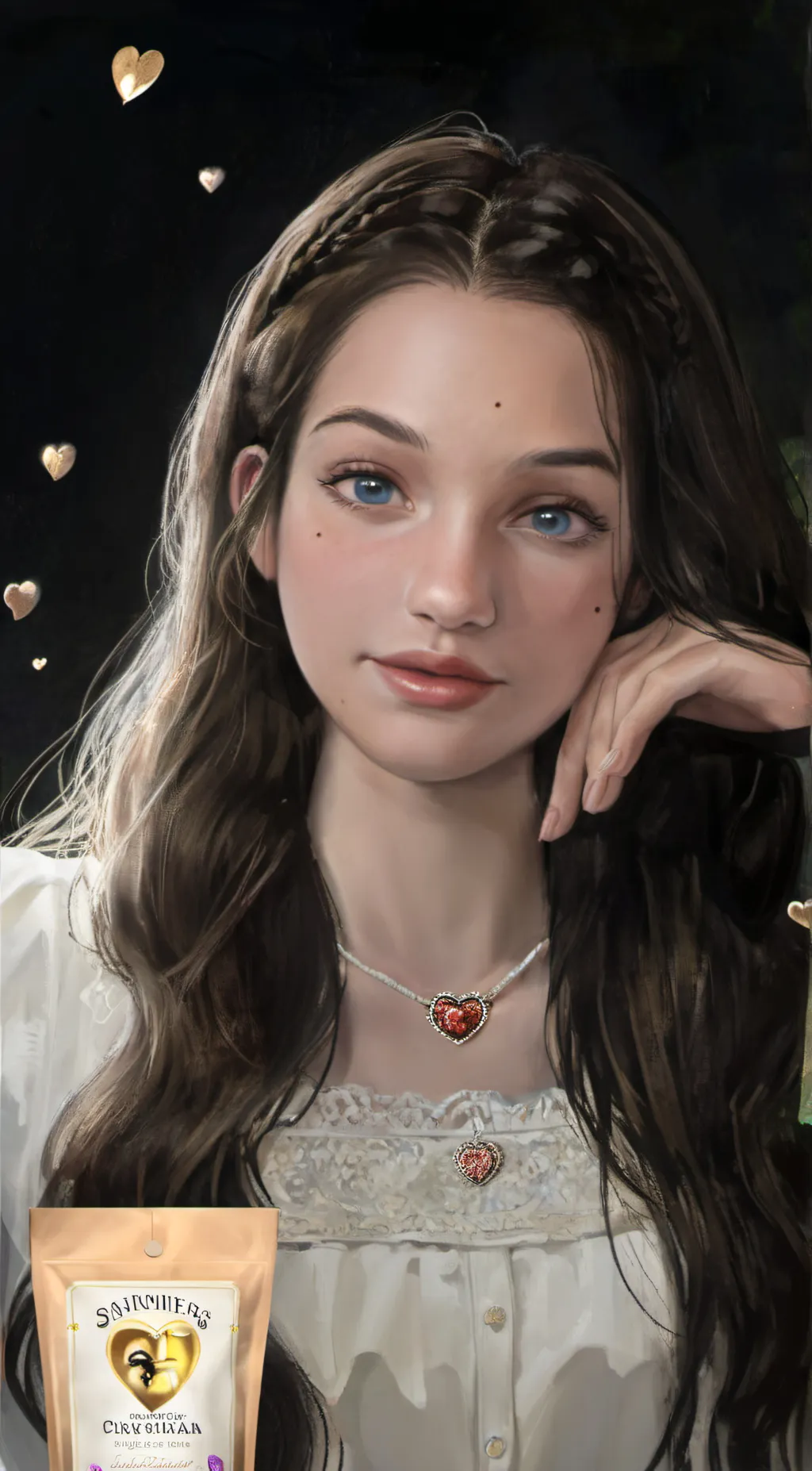 ai character: Amber background