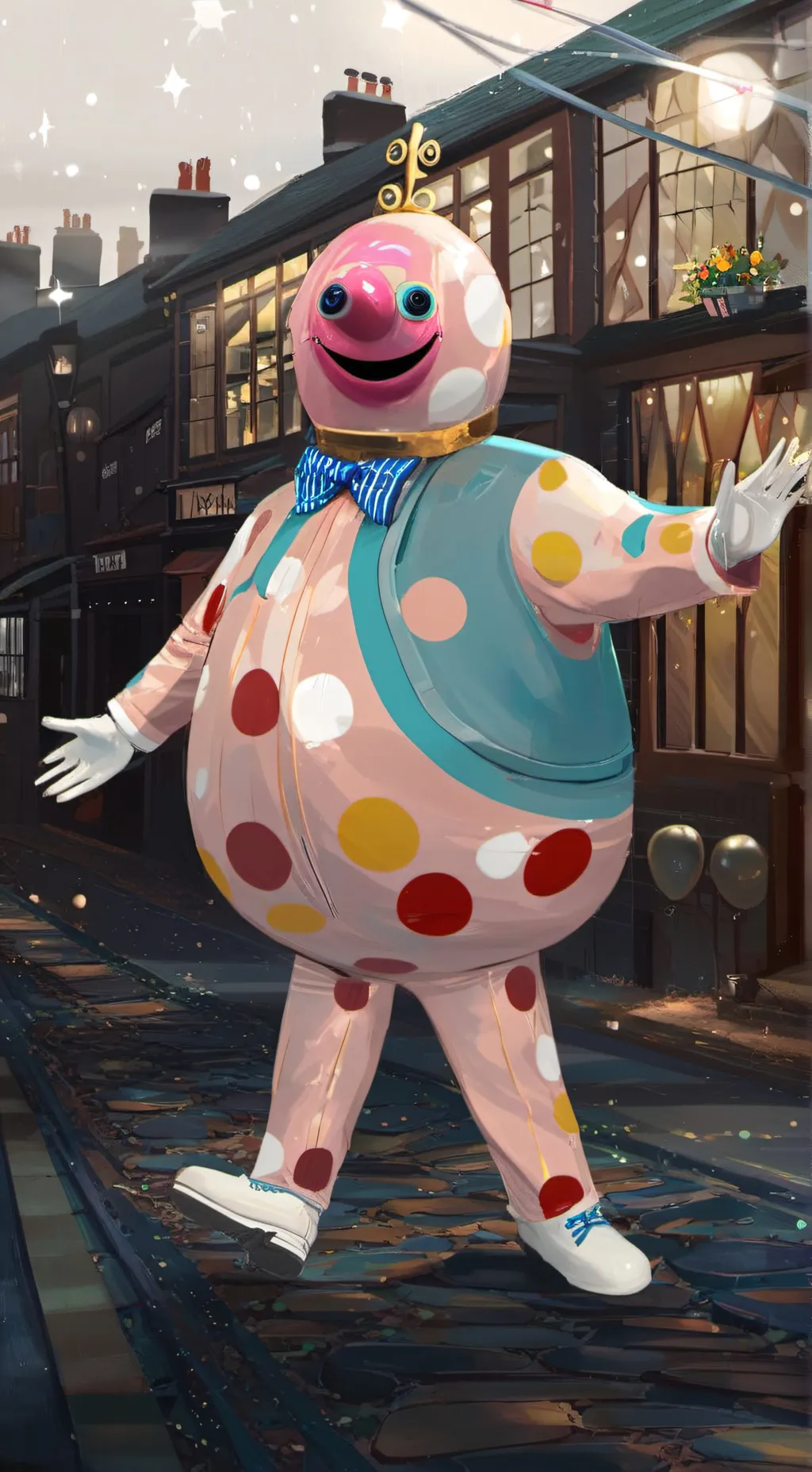 ai character: mr blobby background