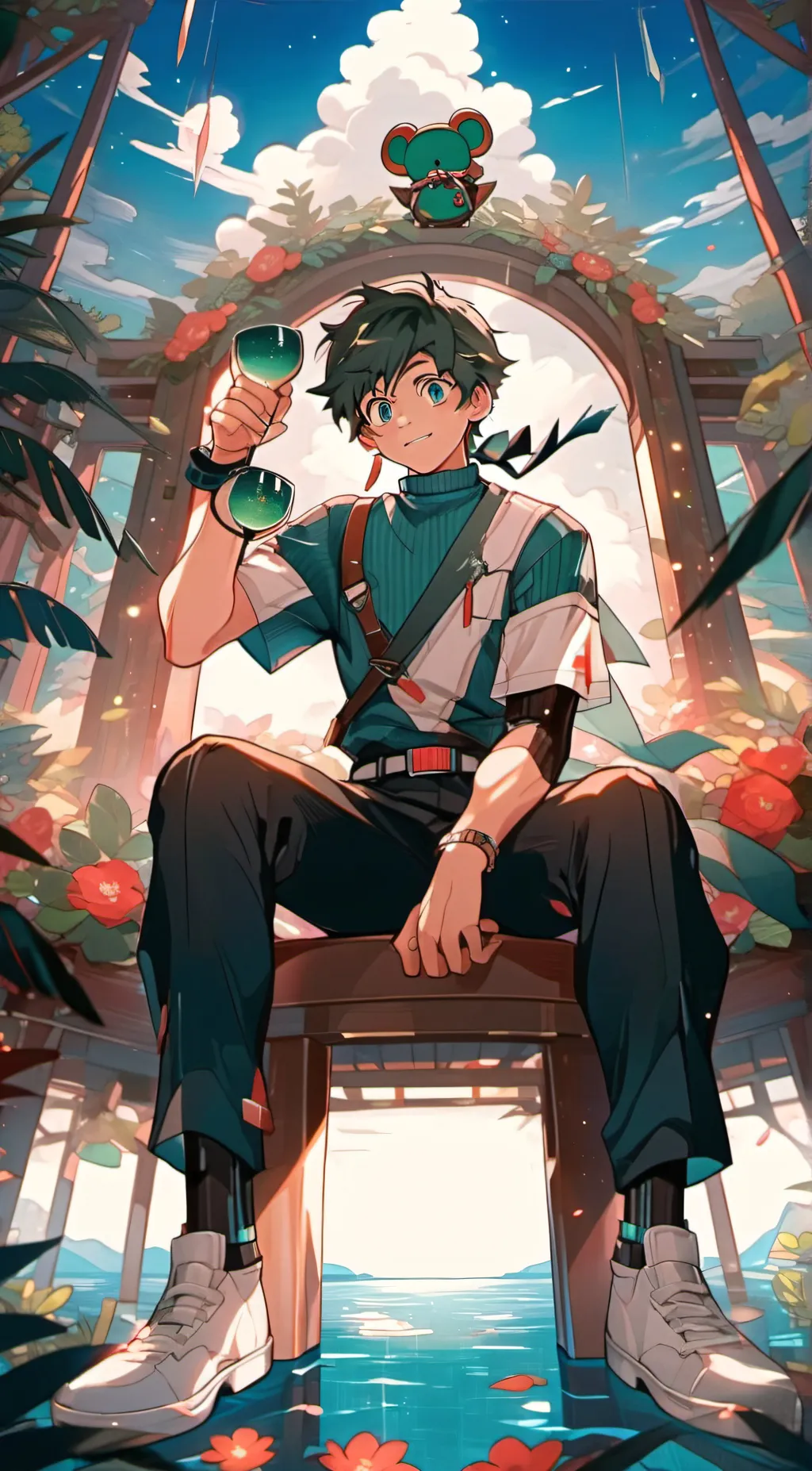 ai character: izuku midoriya  background