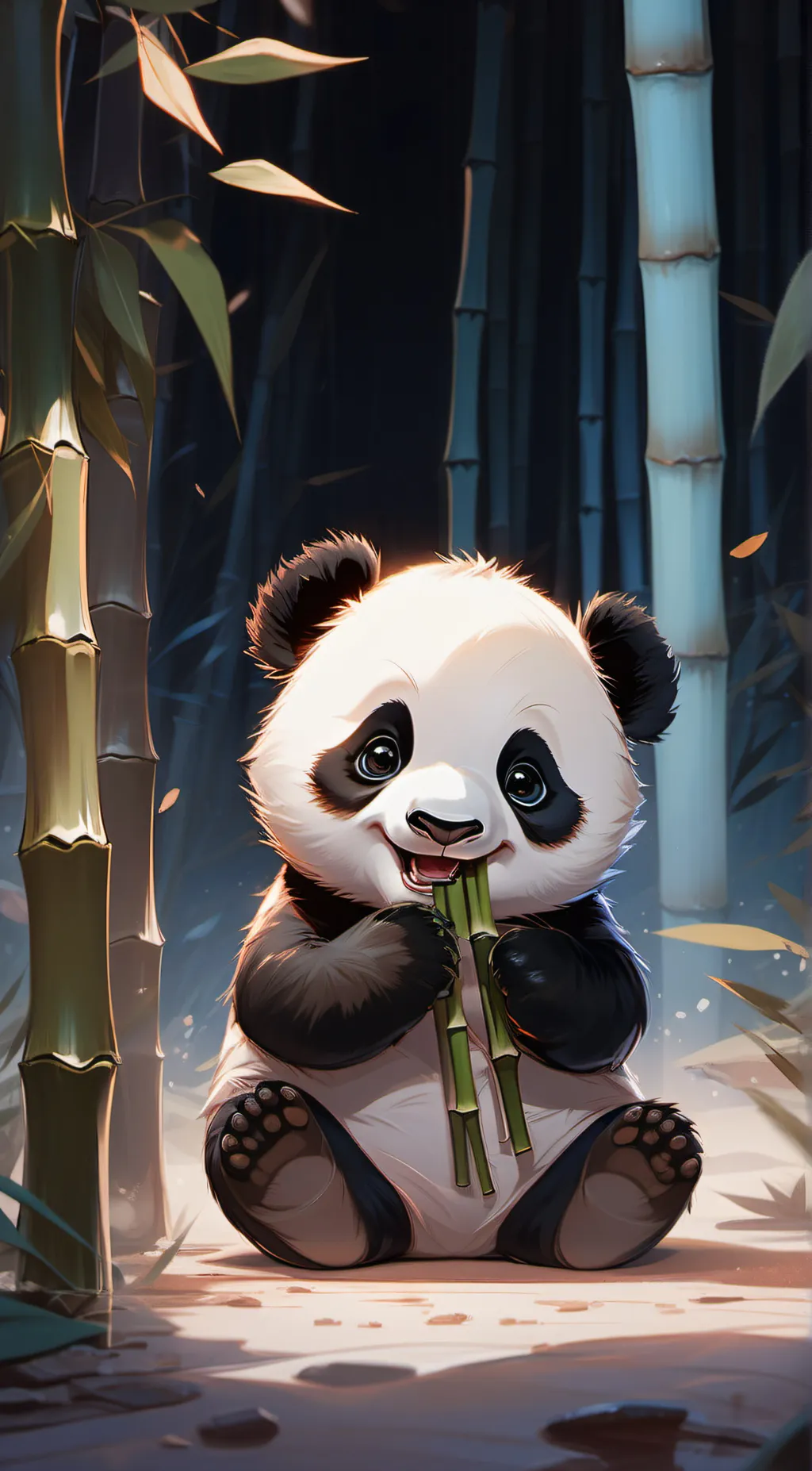 ai character: Bamboo background