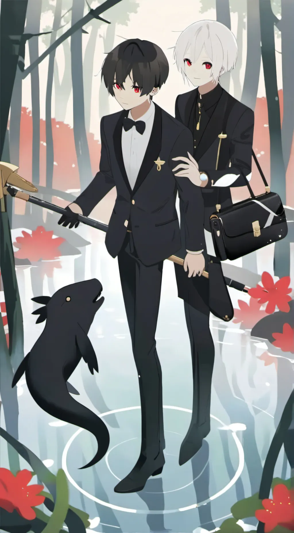 ai character: The axolotl gods background