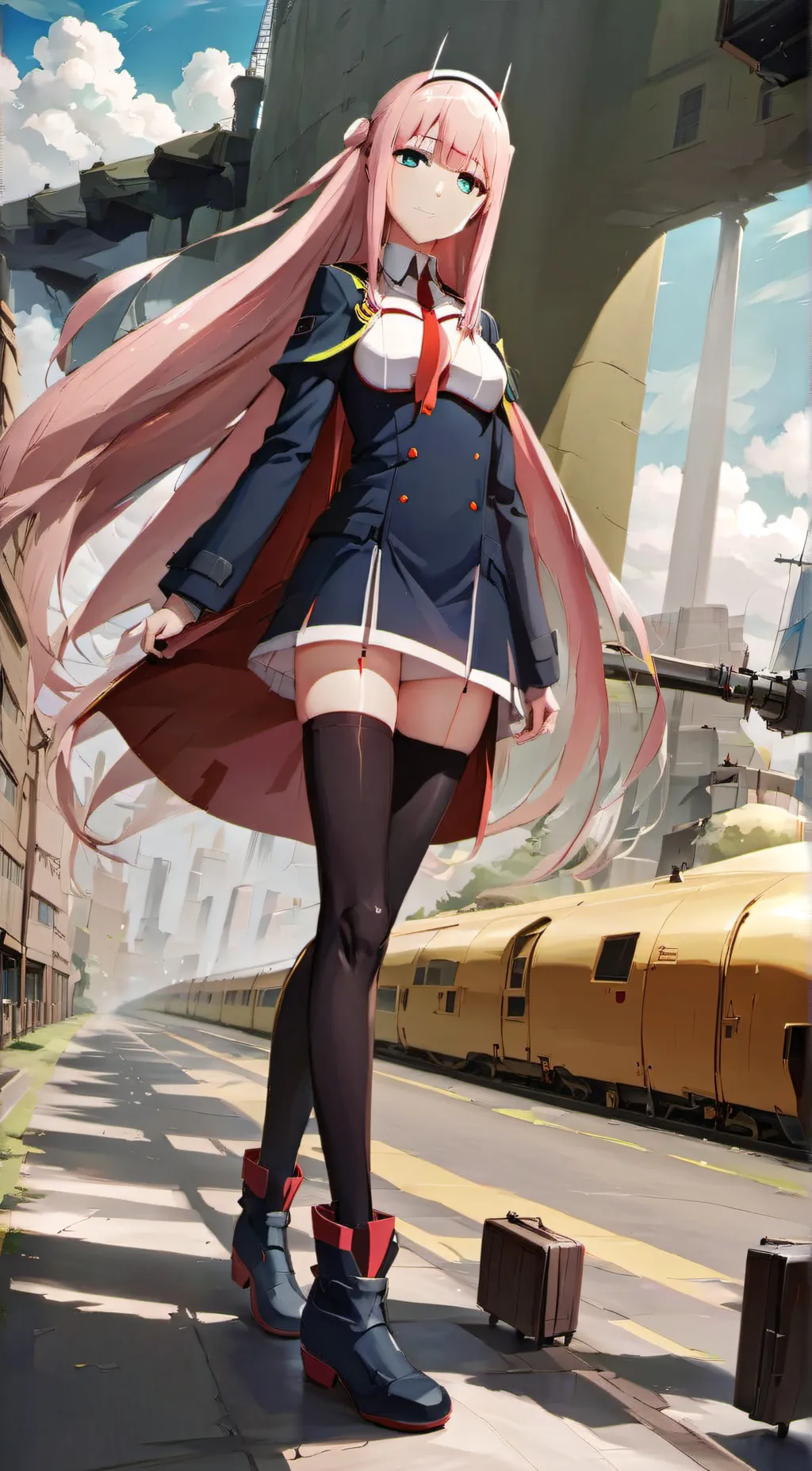 ai character: Zero Two  background