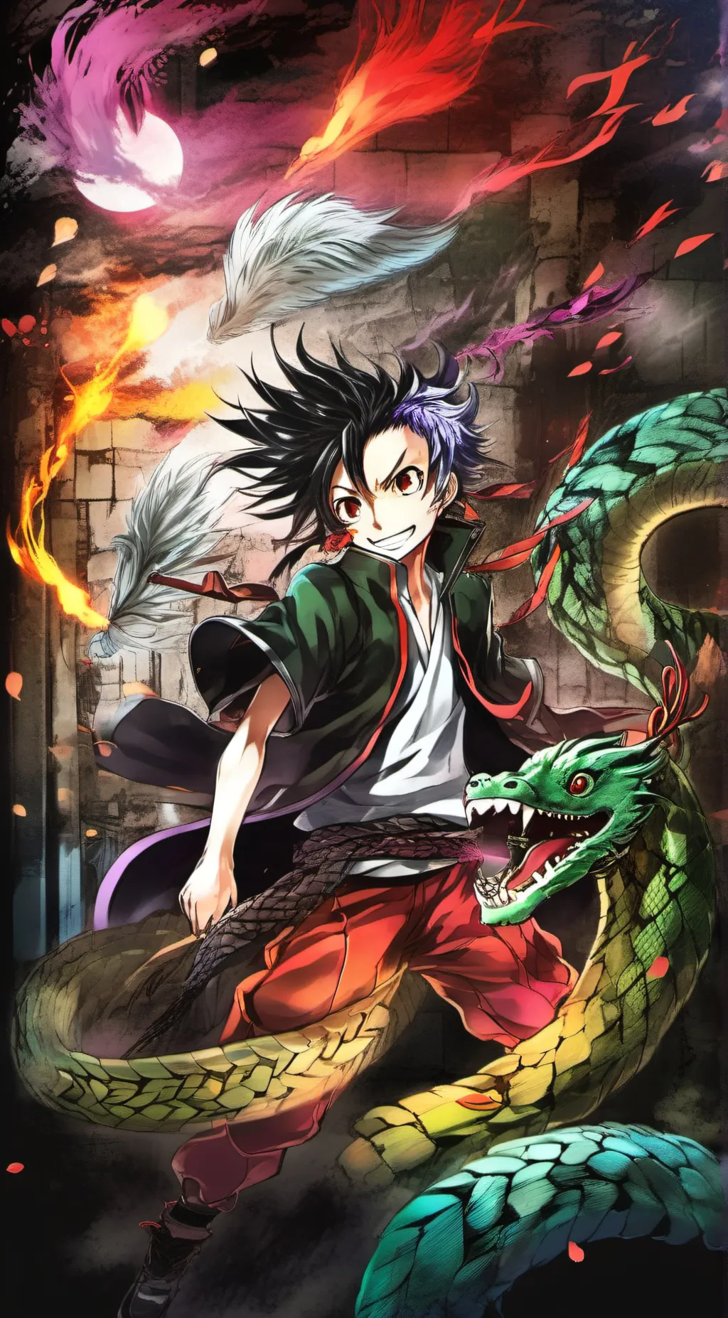 ai character: Hashira  background